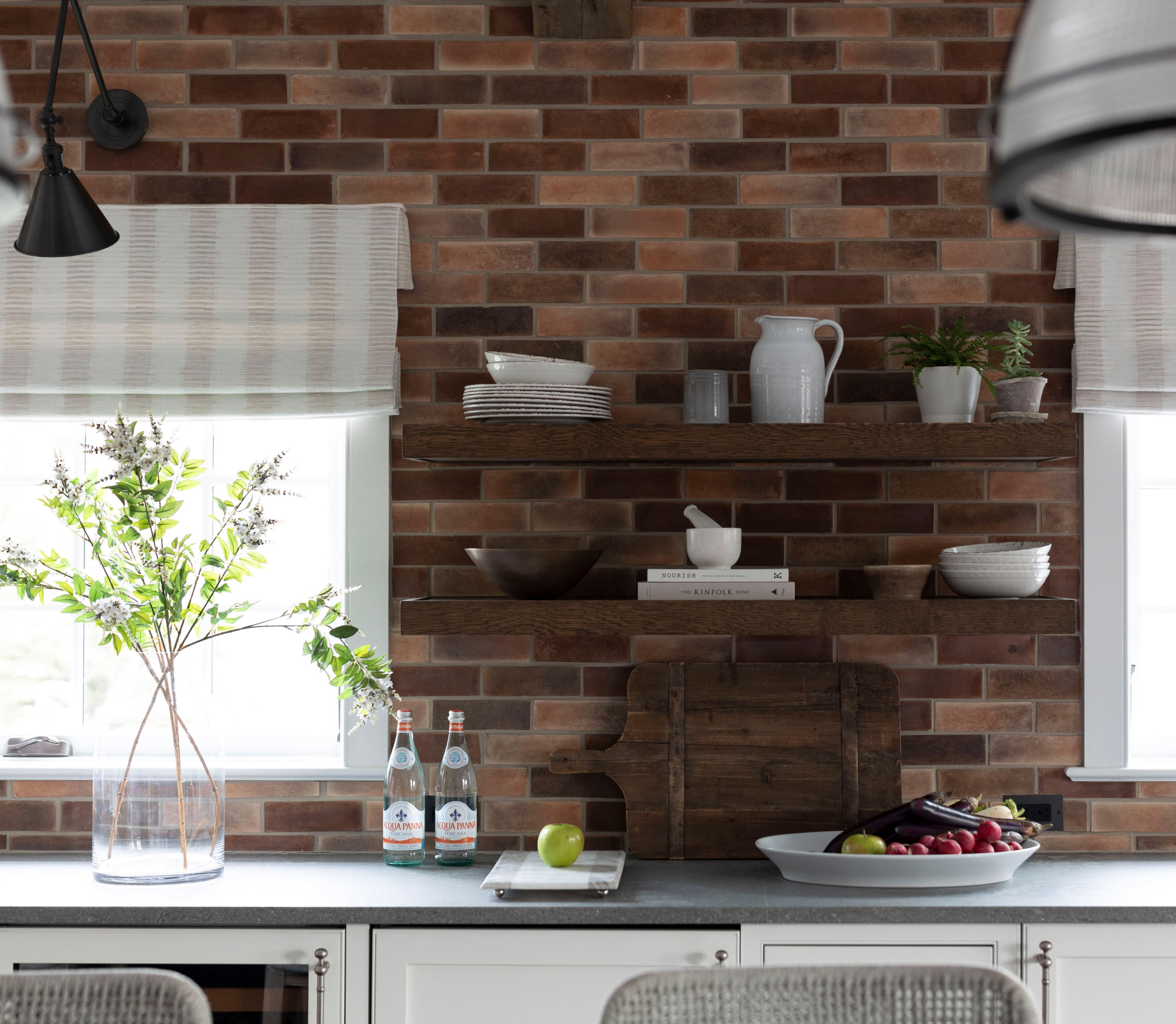 southern transitional home featuring a historic barn remodel kitchen showcased in home tour