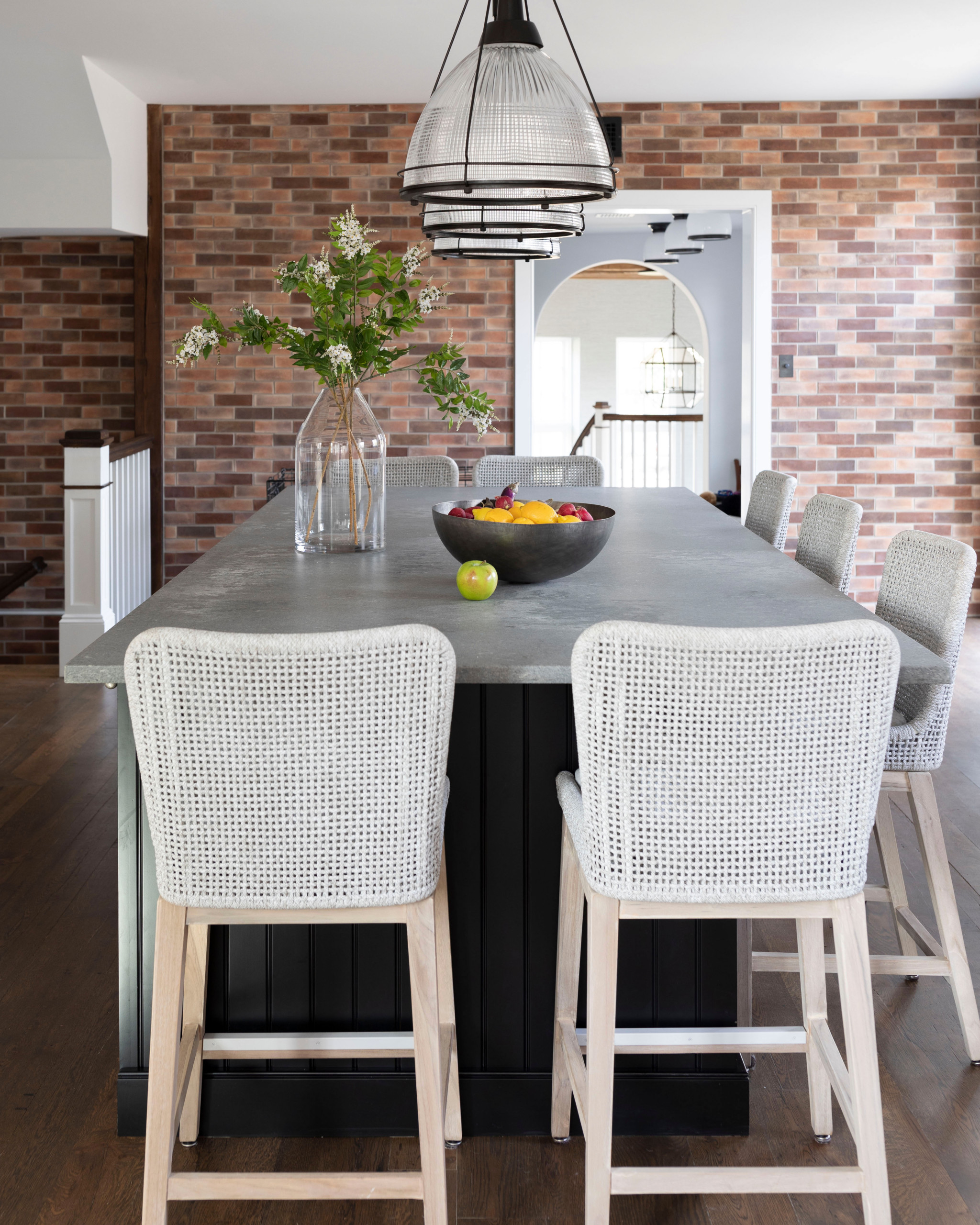 southern transitional home featuring a historic barn remodel kitchen showcased in home tour