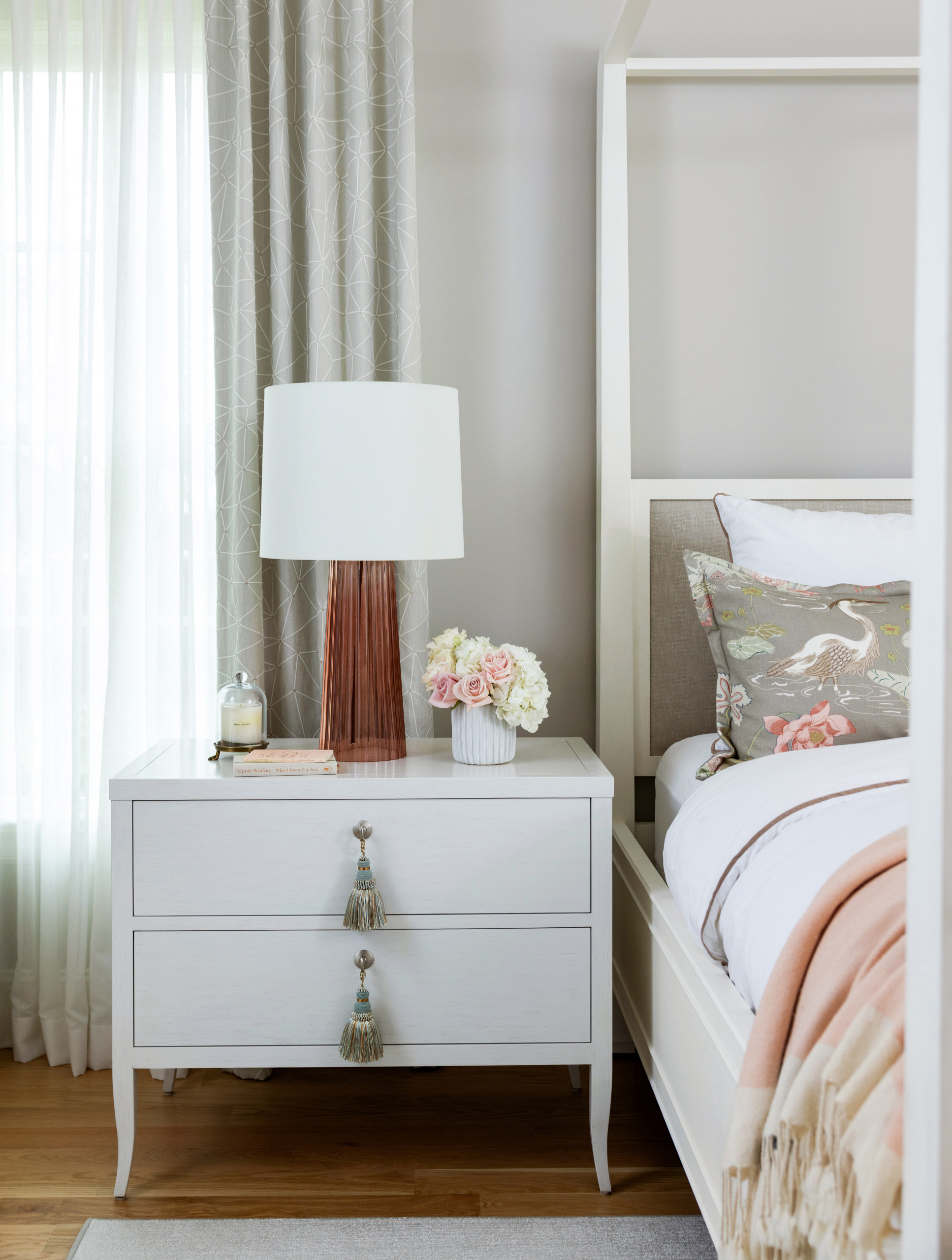 Transitional Southern interior design, home tour featuring a transitional home decor style bedroom