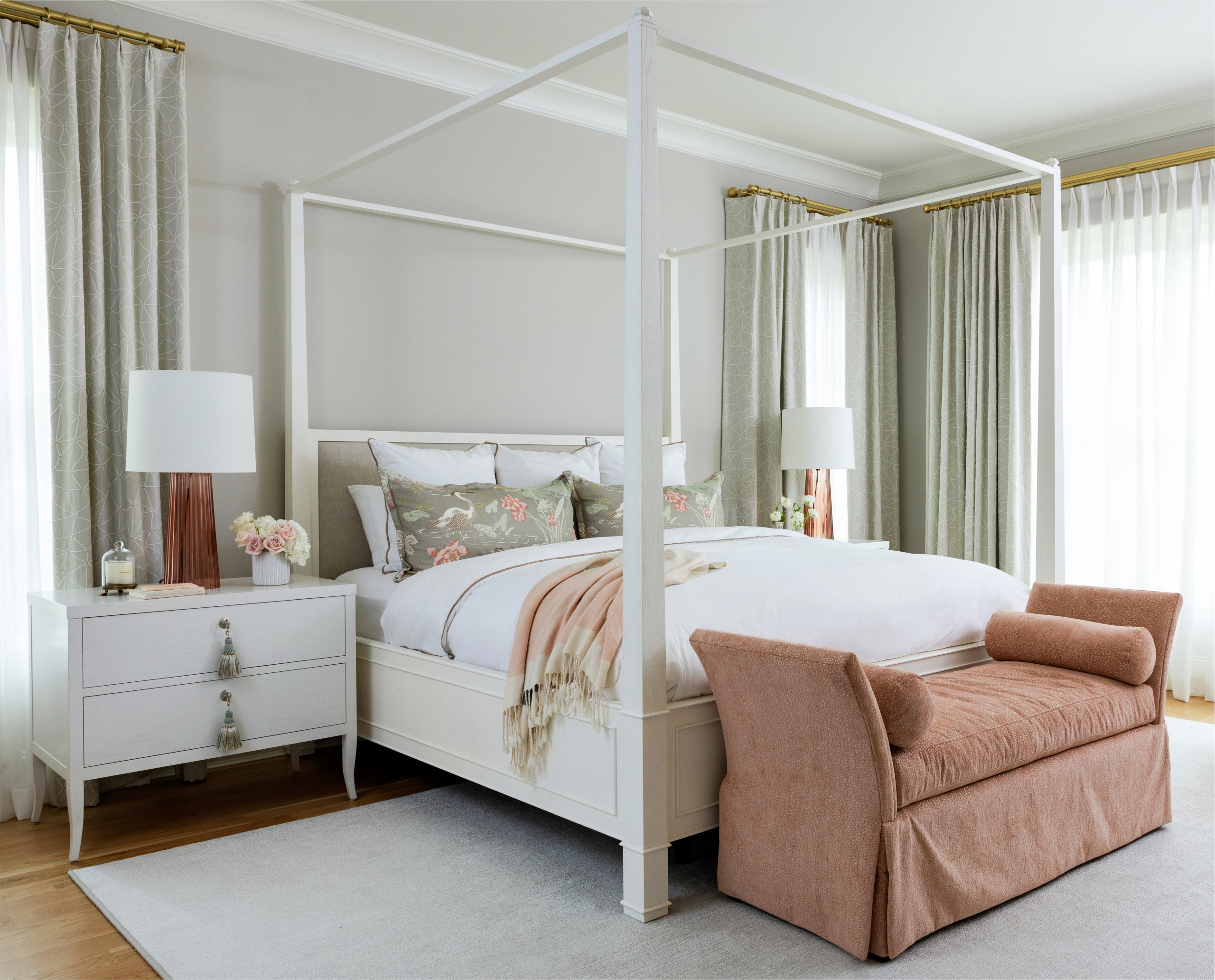 Transitional Southern interior design, home tour featuring a transitional home decor style bedroom