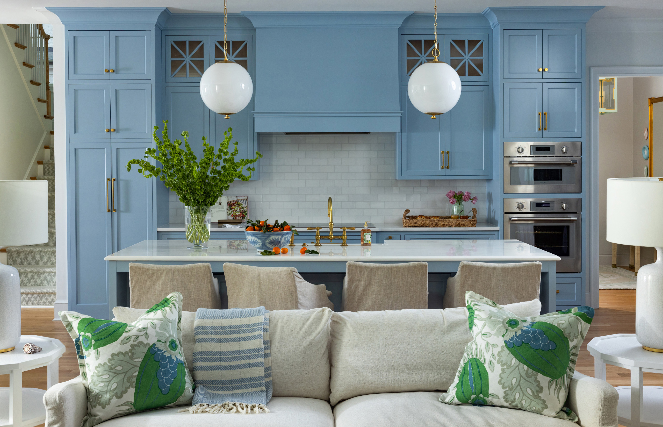 Transitional Southern interior design, home tour featuring a transitional home decor style kitchen