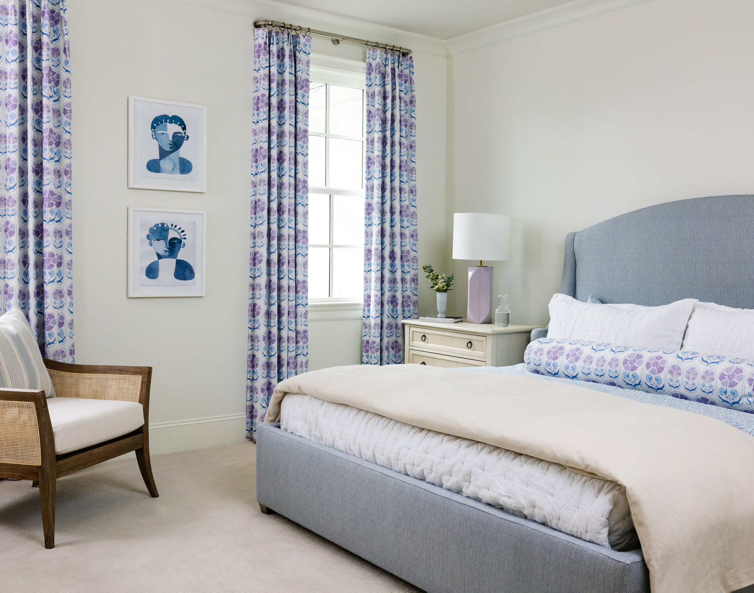 Transitional Southern interior design, home tour featuring a transitional home decor style bedroom