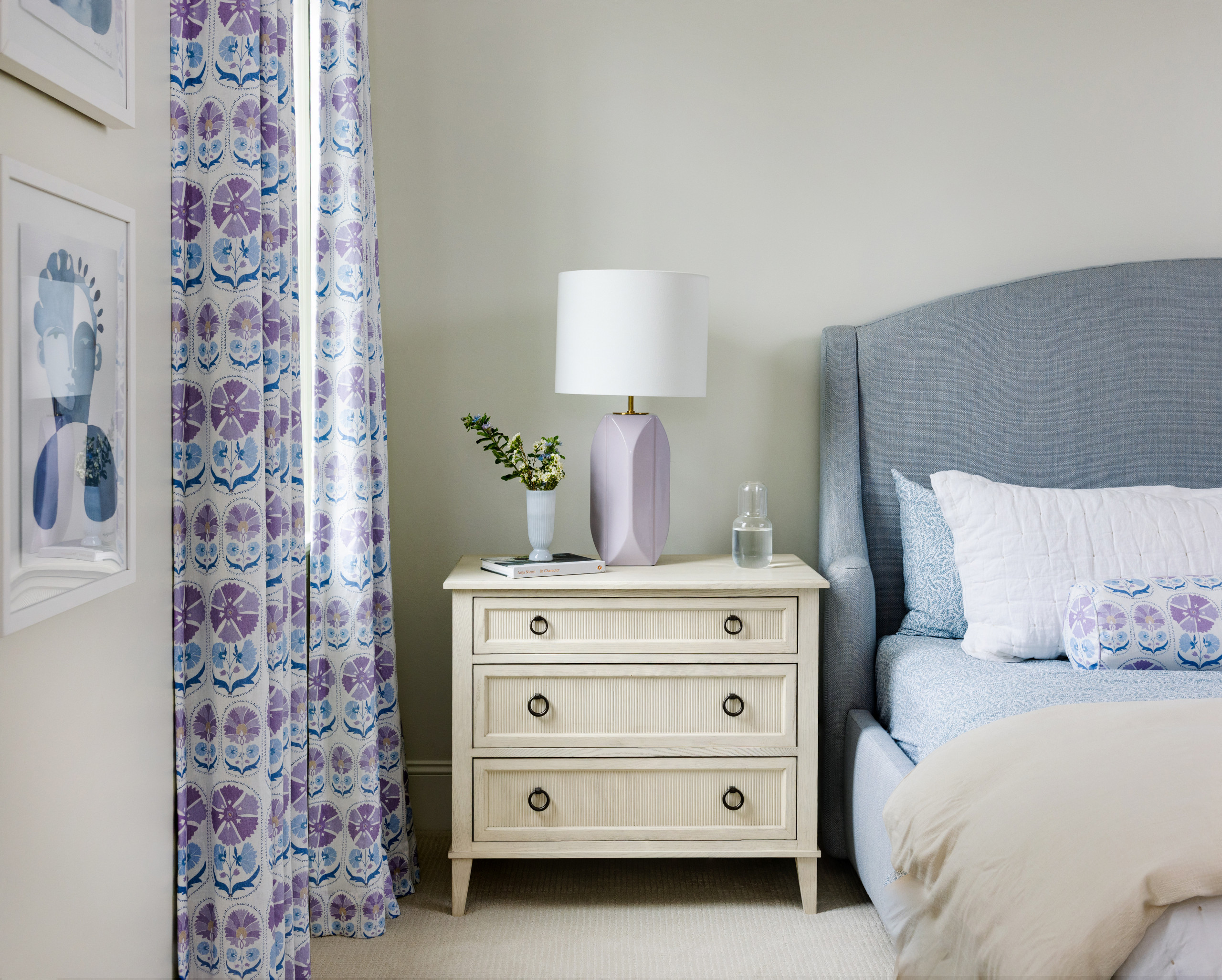 Transitional Southern interior design, home tour featuring a transitional home decor style bedroom