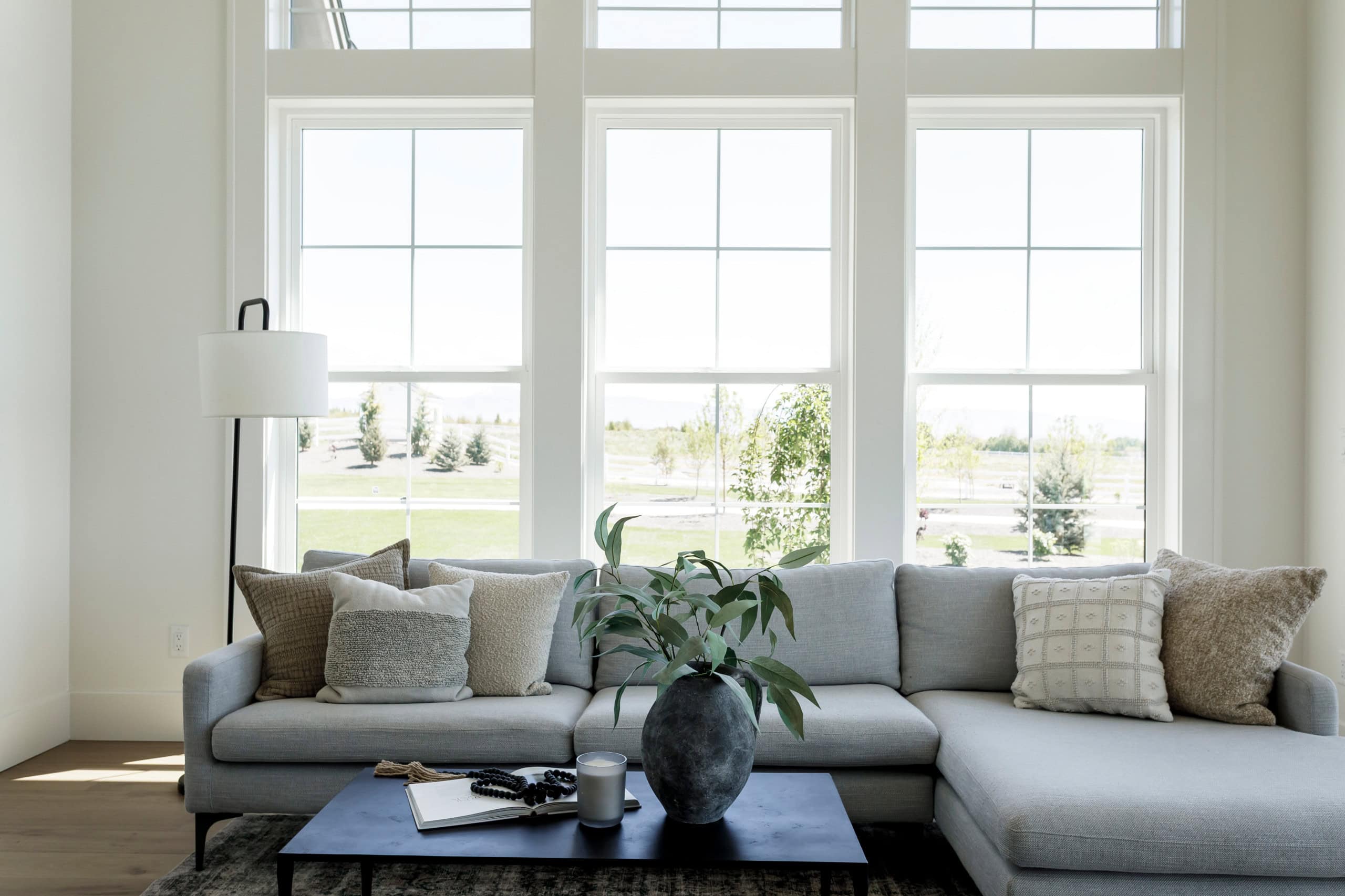 Transitional interior design living room featured in Home tour