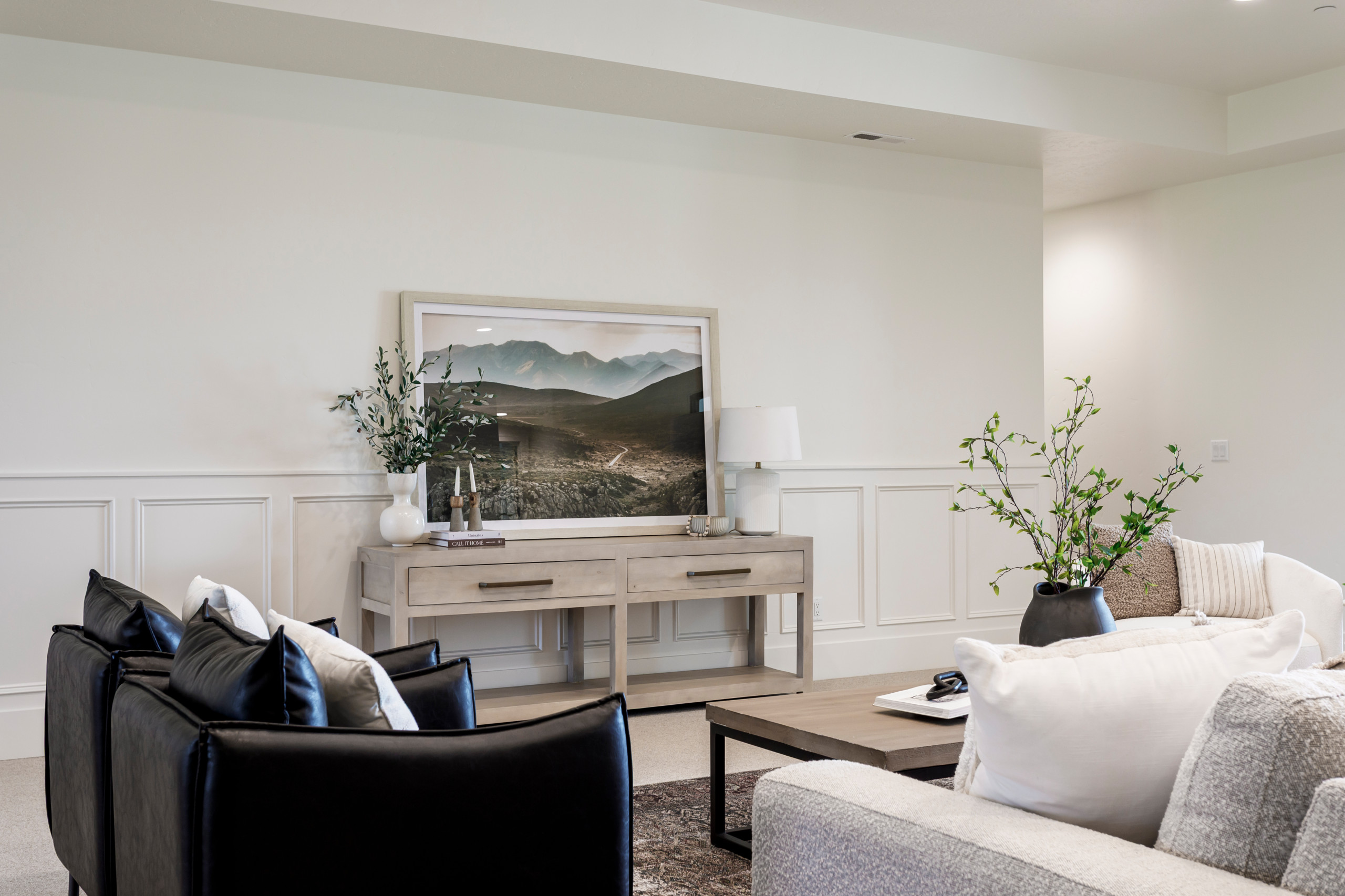 Transitional interior design entryway featured in Home tour