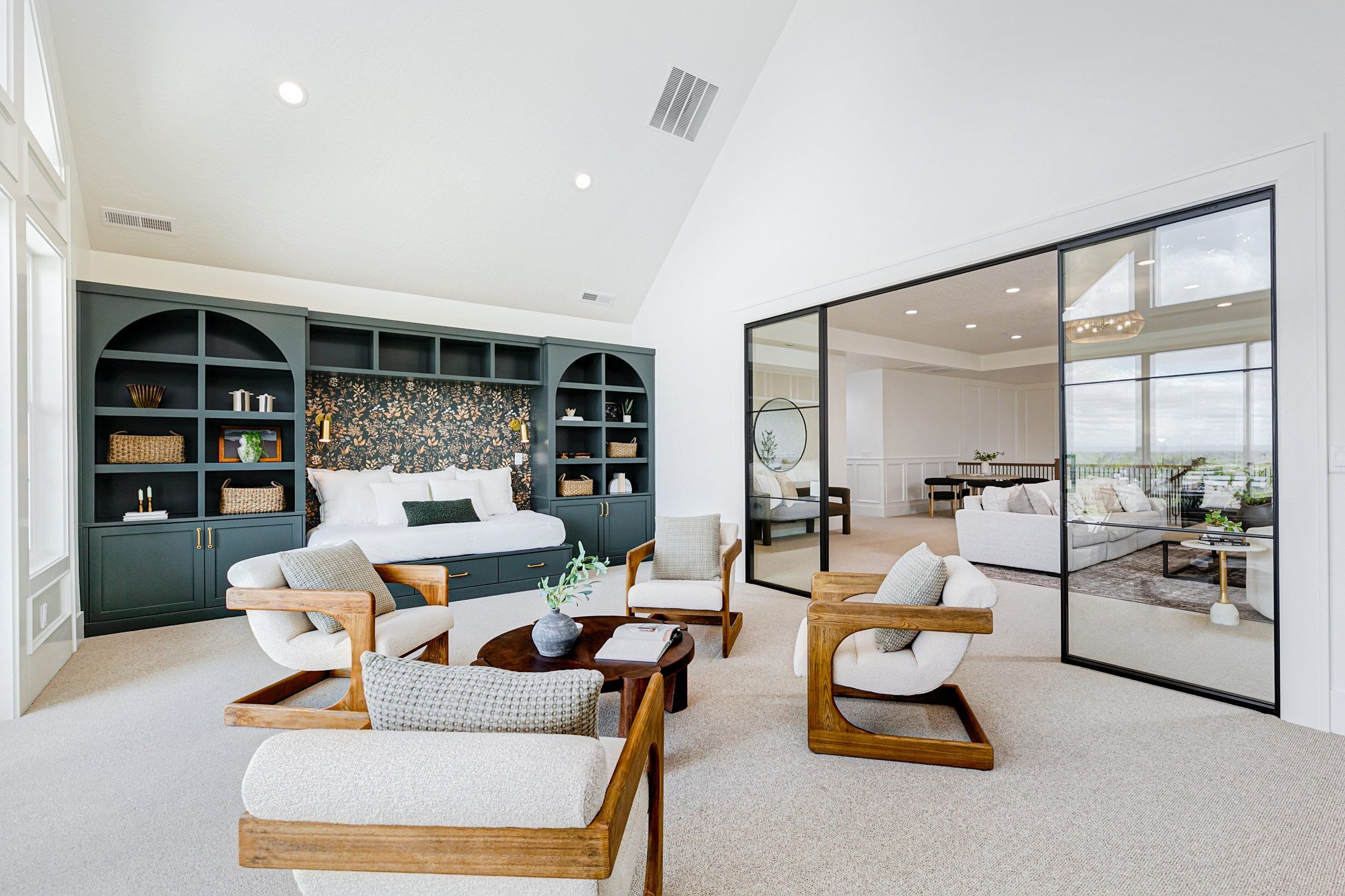 Transitional interior design living room featured in Home tour