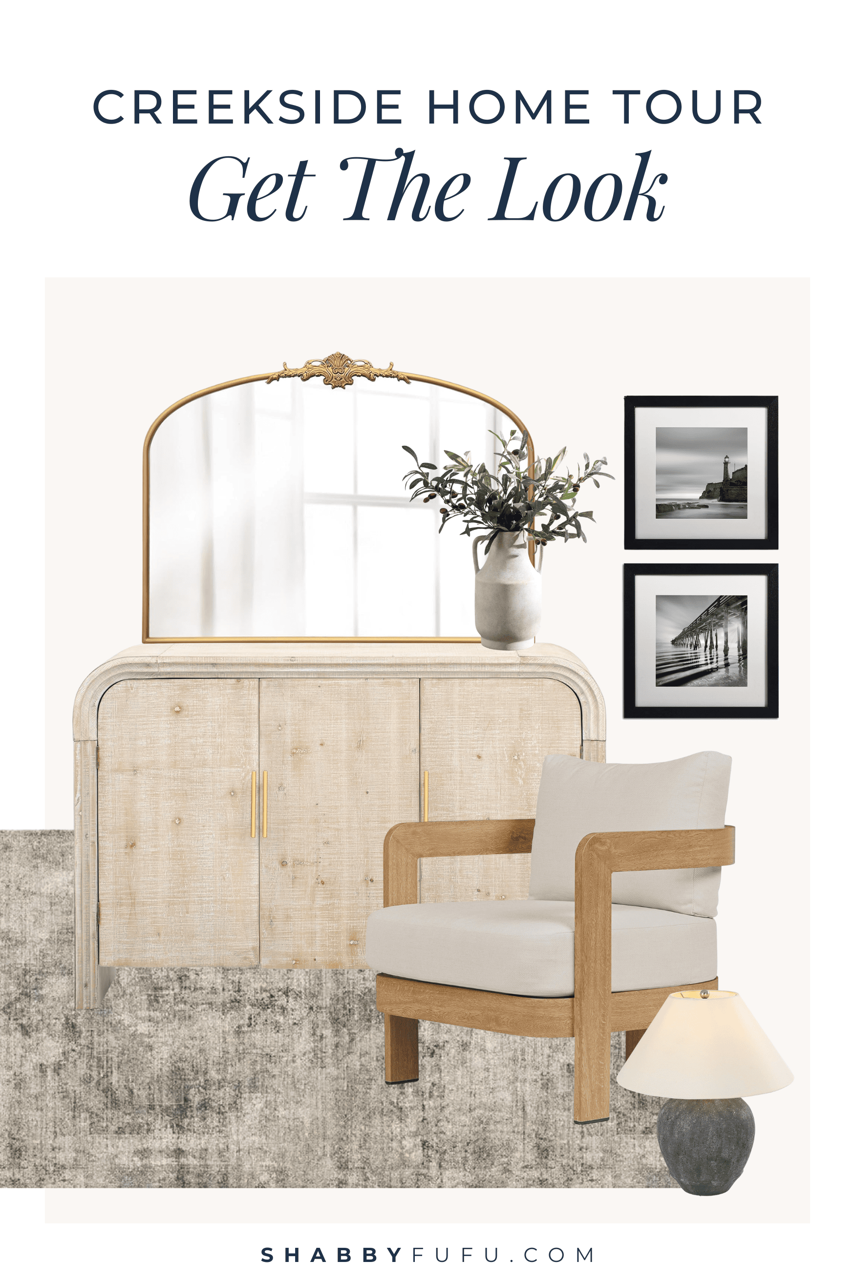 Amazon products collage featuring transitional interior design in Home tour