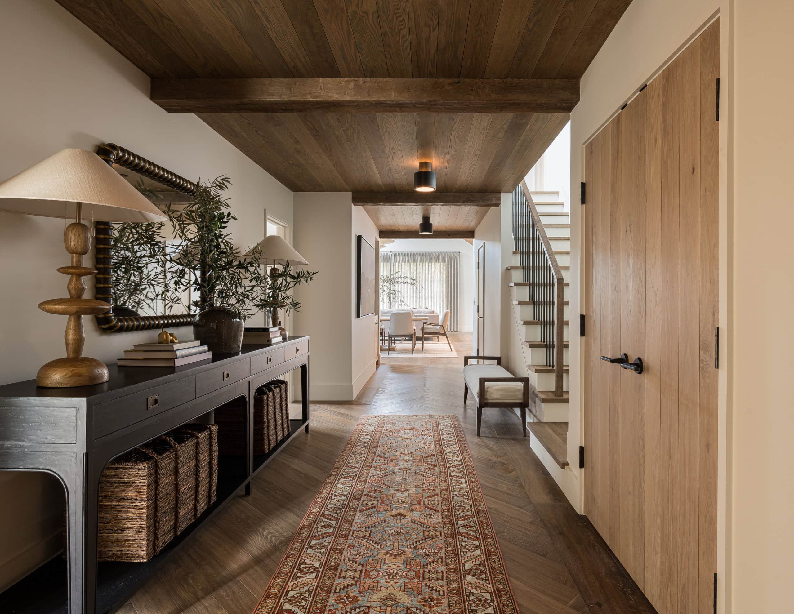 Entryroom in modern transitional decor style featured in Wine Country Luxury home tour