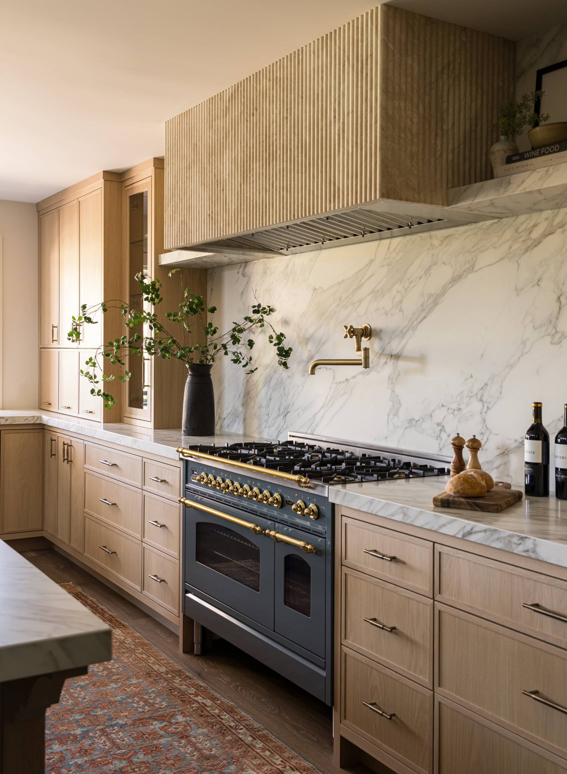 Kitchen in modern transitional decor style featured in Wine Country Luxury home tour
