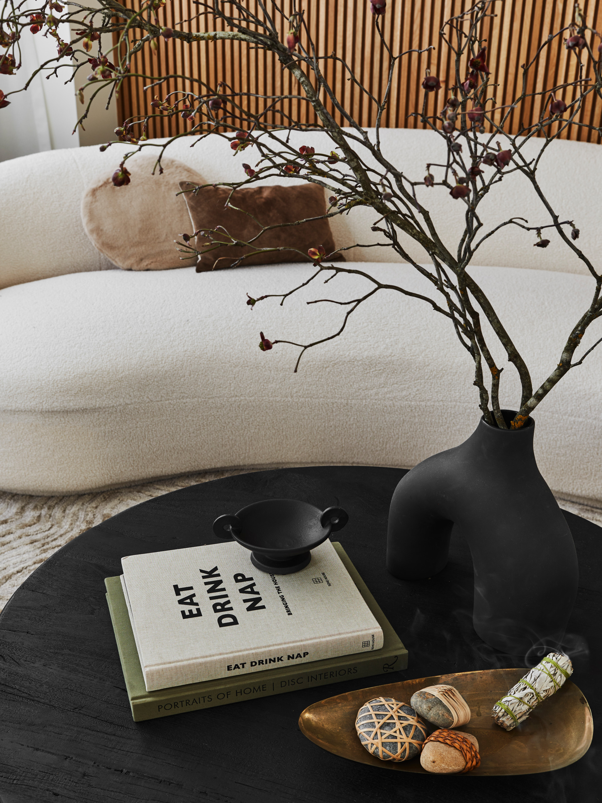 cozy minimalist home tour living room idea