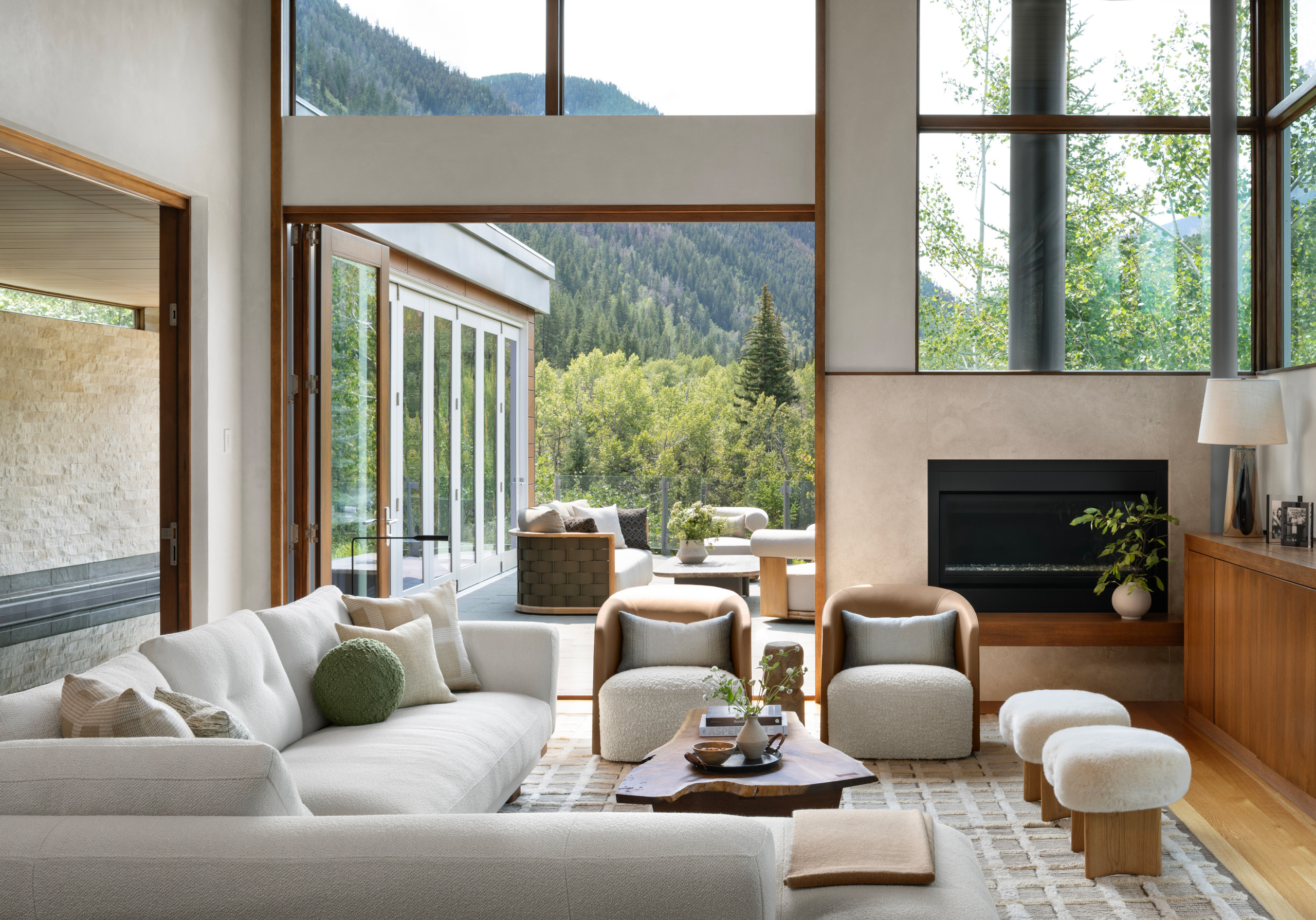 Modern Mountain Retreat Home Tour featuring living room