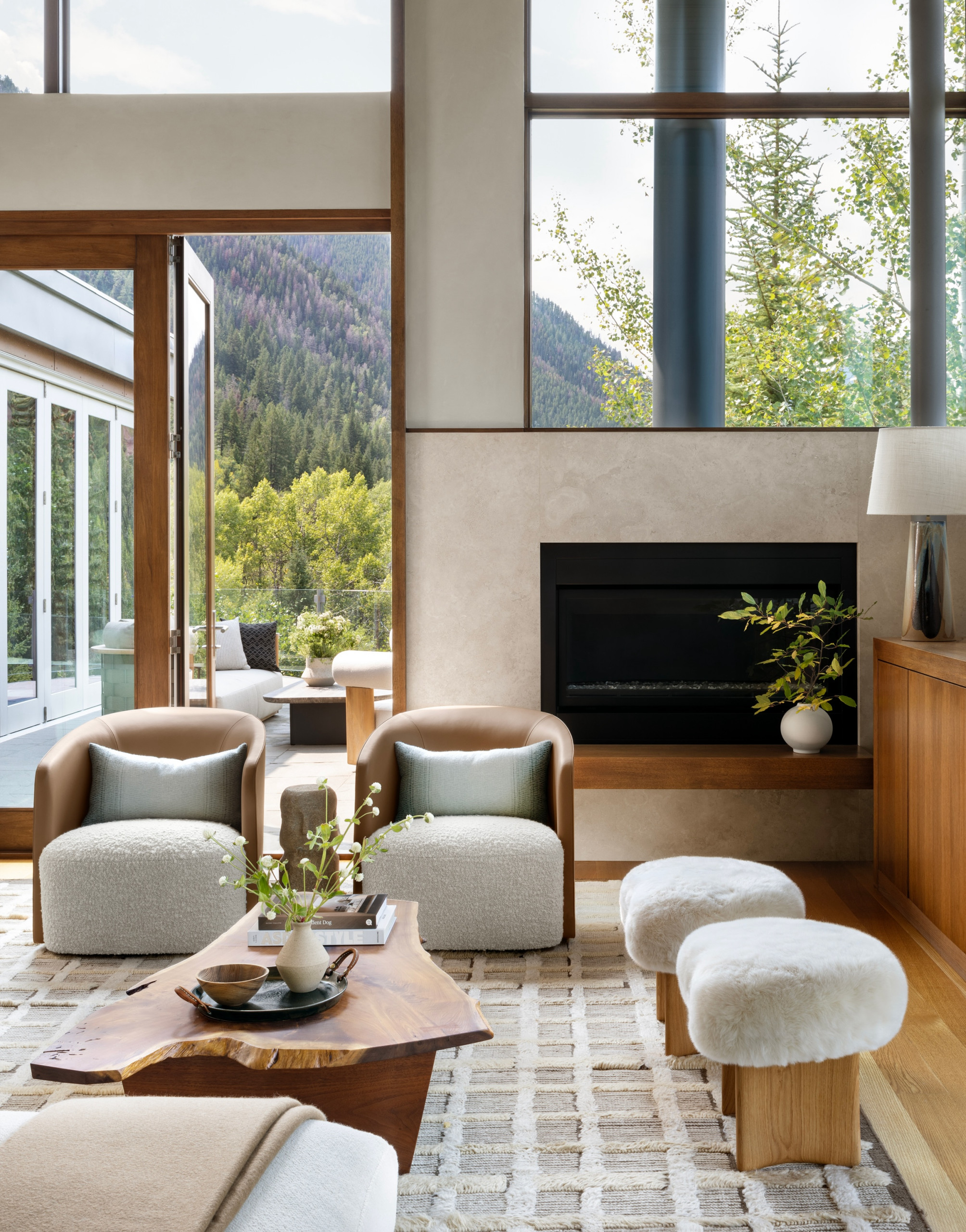 Modern Mountain Retreat Home Tour featuring living room