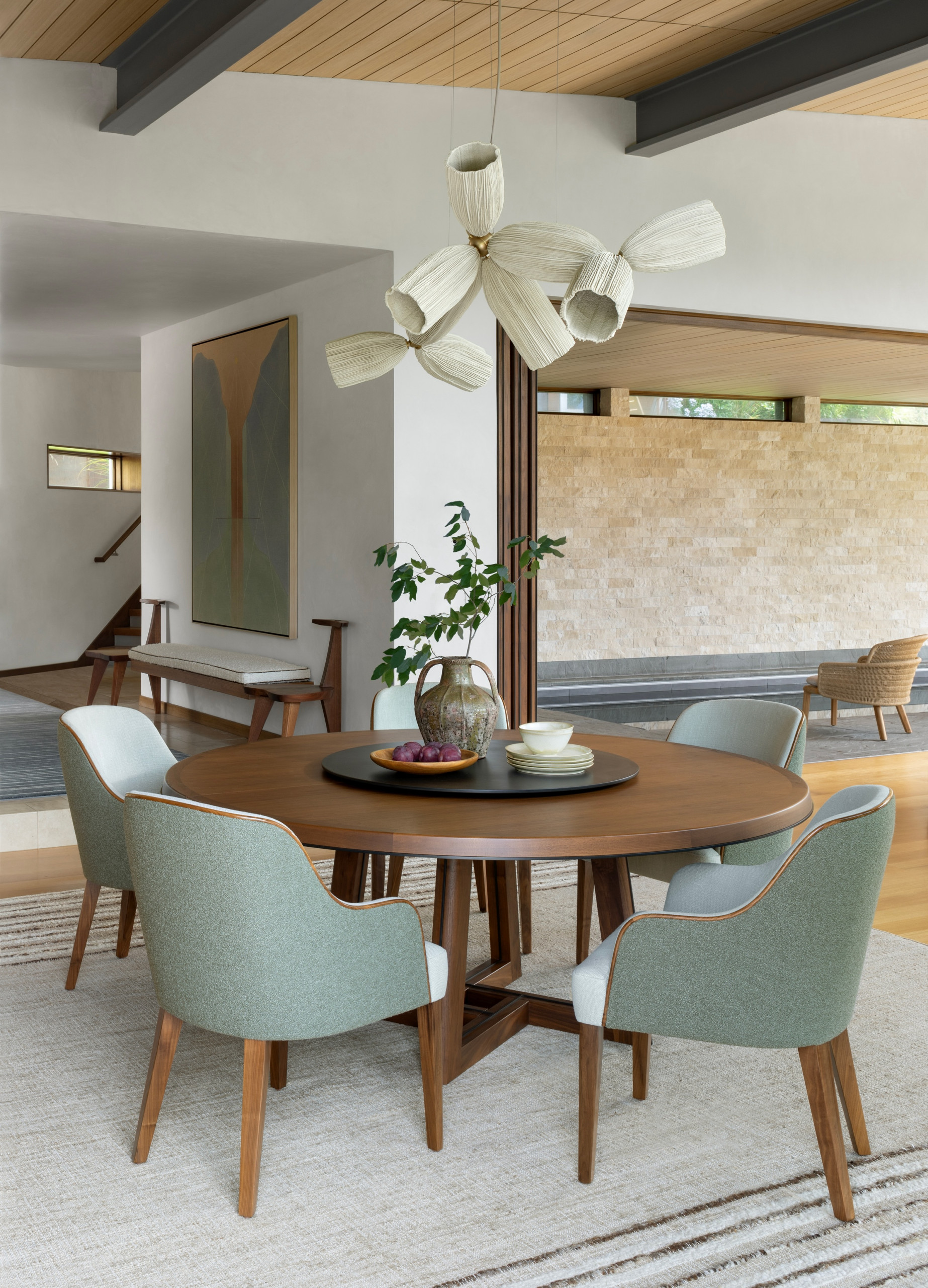 Modern Mountain Retreat Home Tour featuring dining room