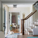 Organic modern cottage entryroom featured in home tour