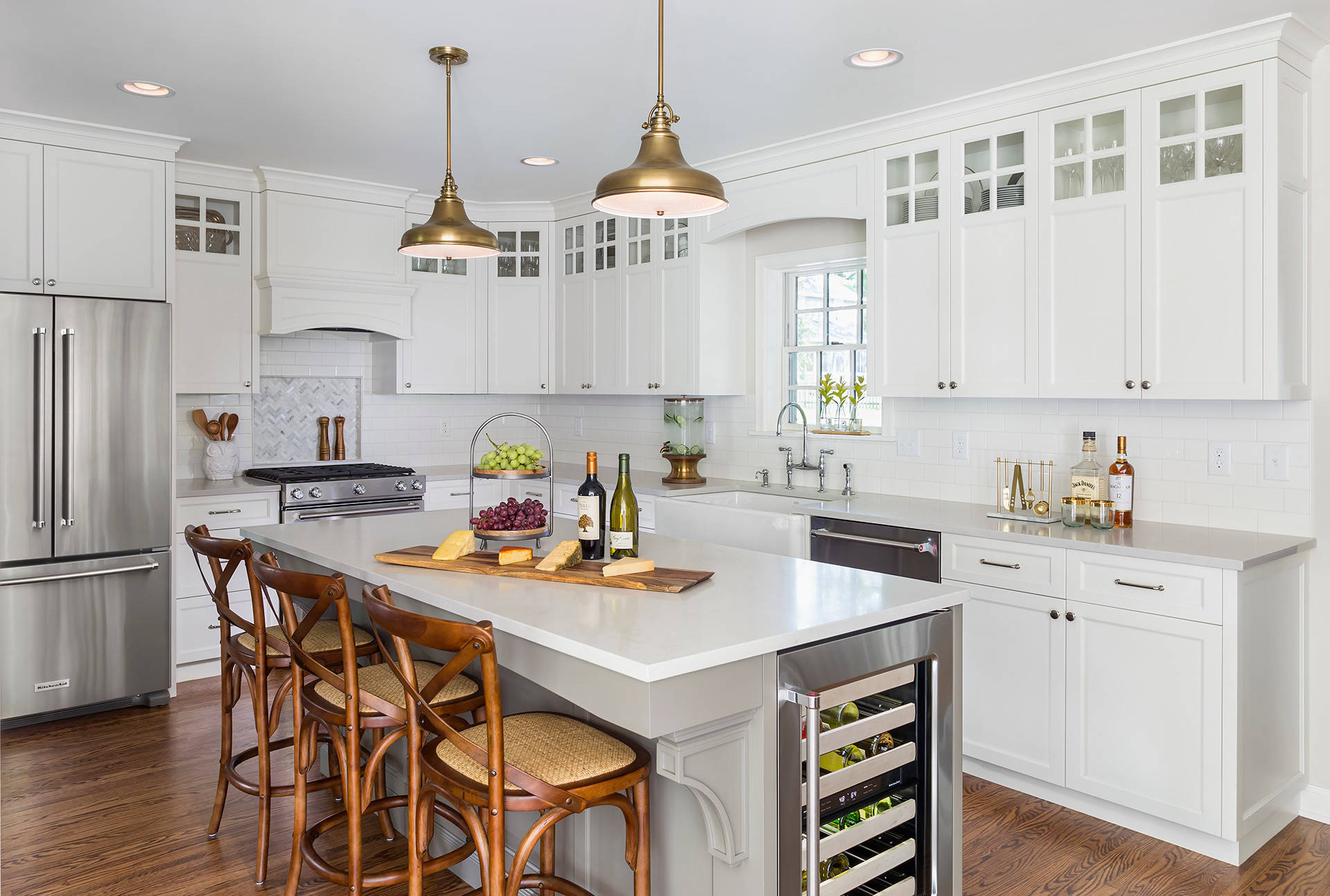 Organic modern cottage kitchen featured in home tour
