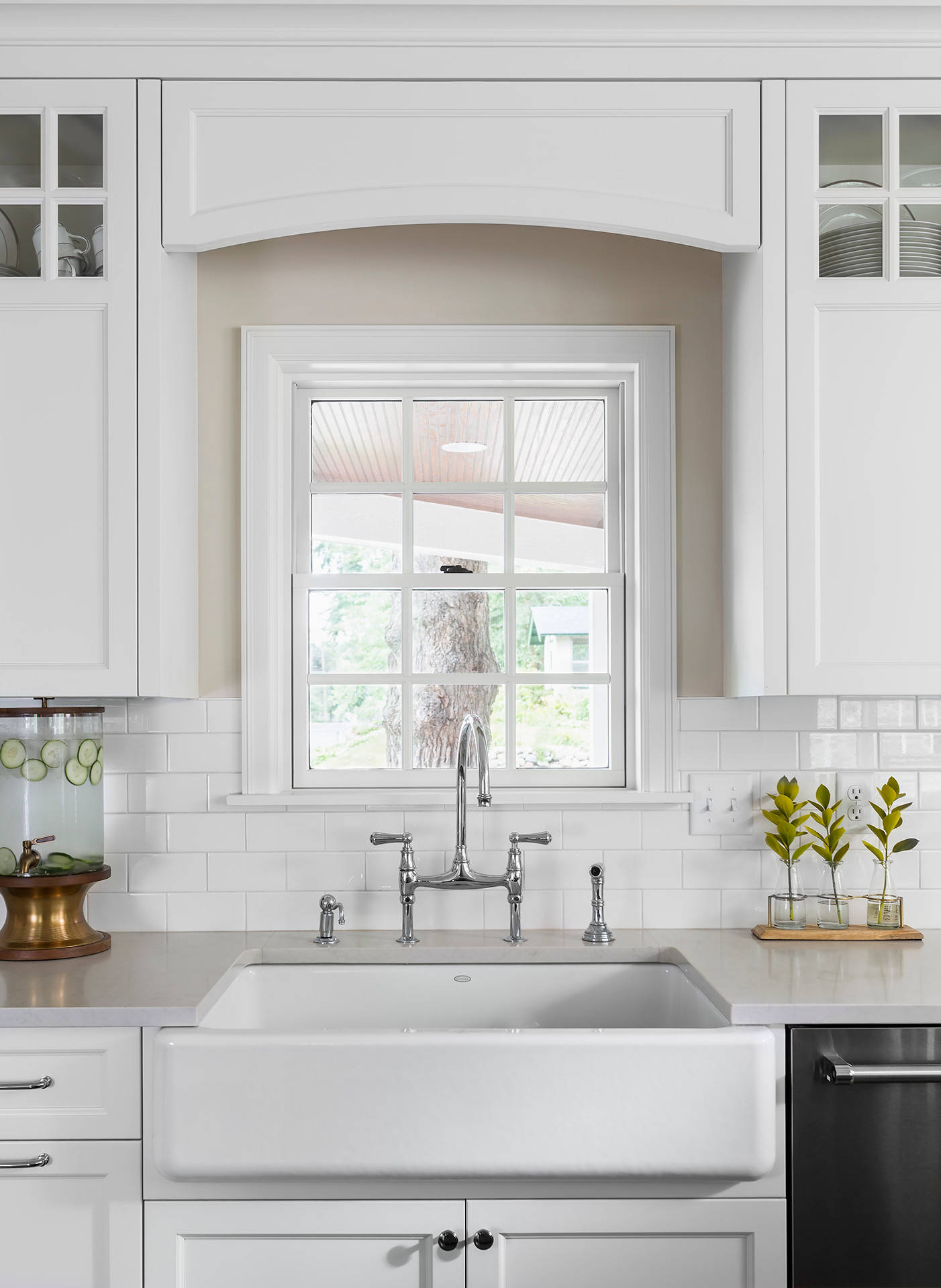 Organic modern cottage kitchen featured in home tour