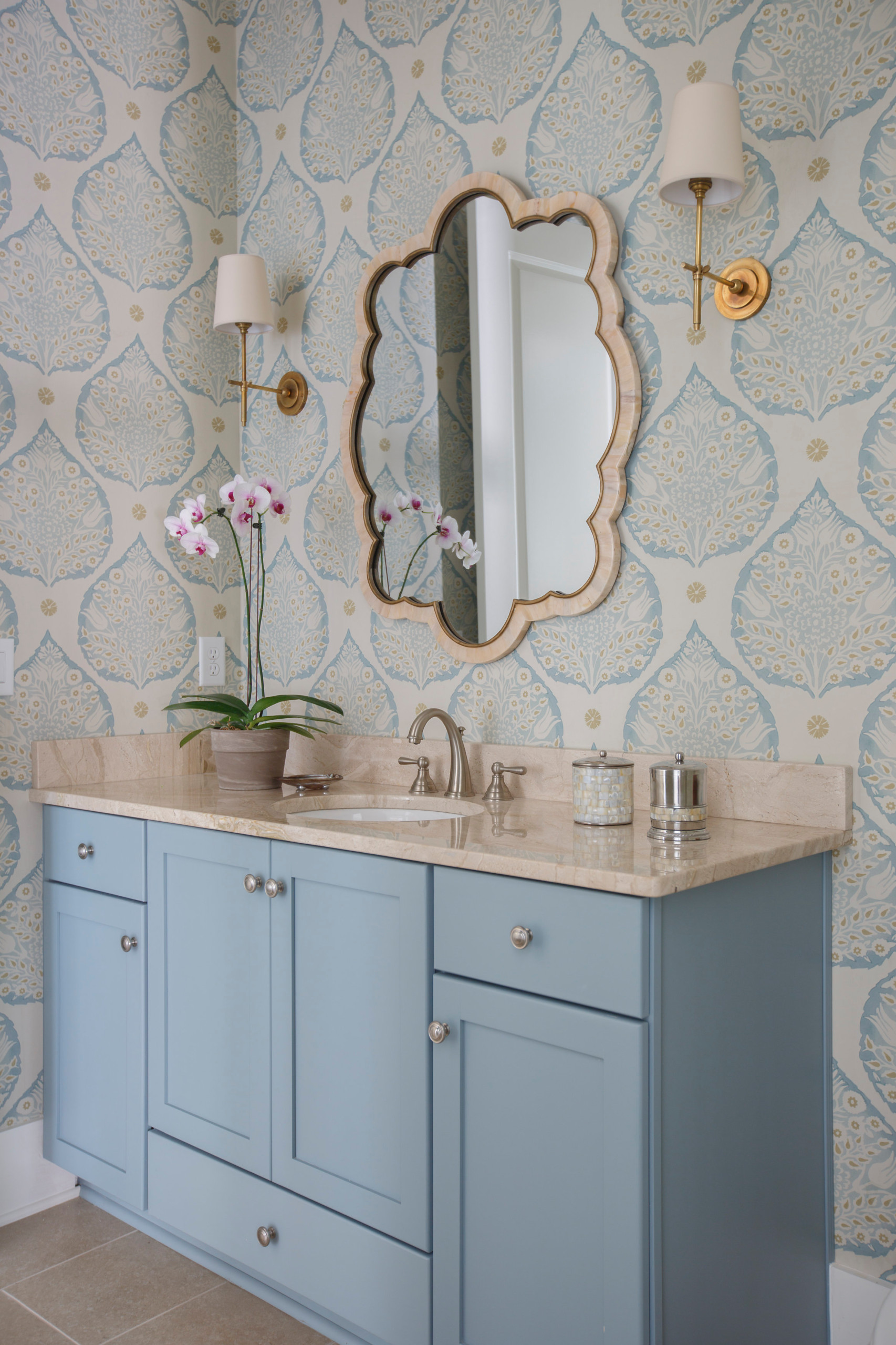southern coastal home tour bathroom powder room