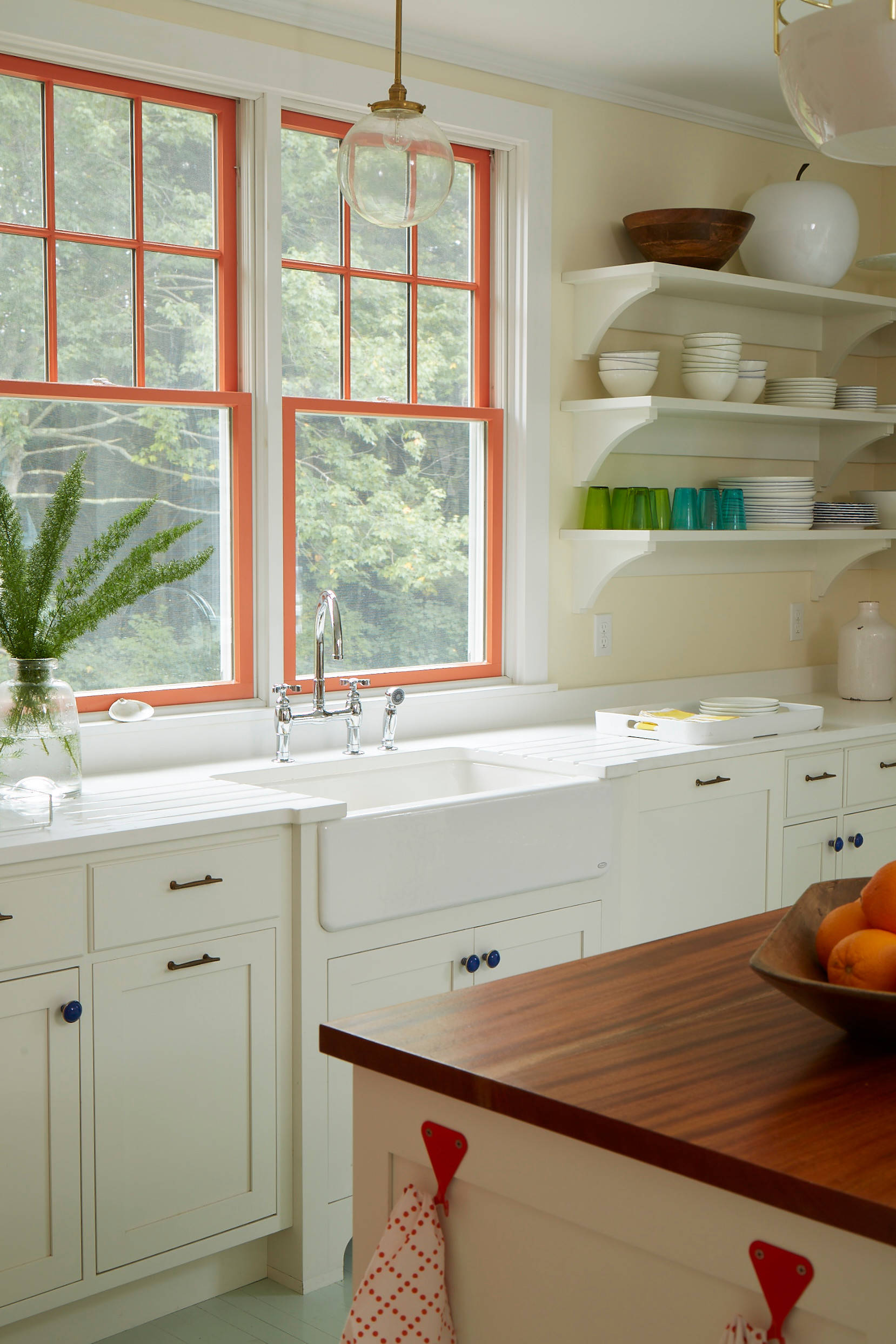Whimsical coastal cottage interior featuring a home casual dining room in home tour