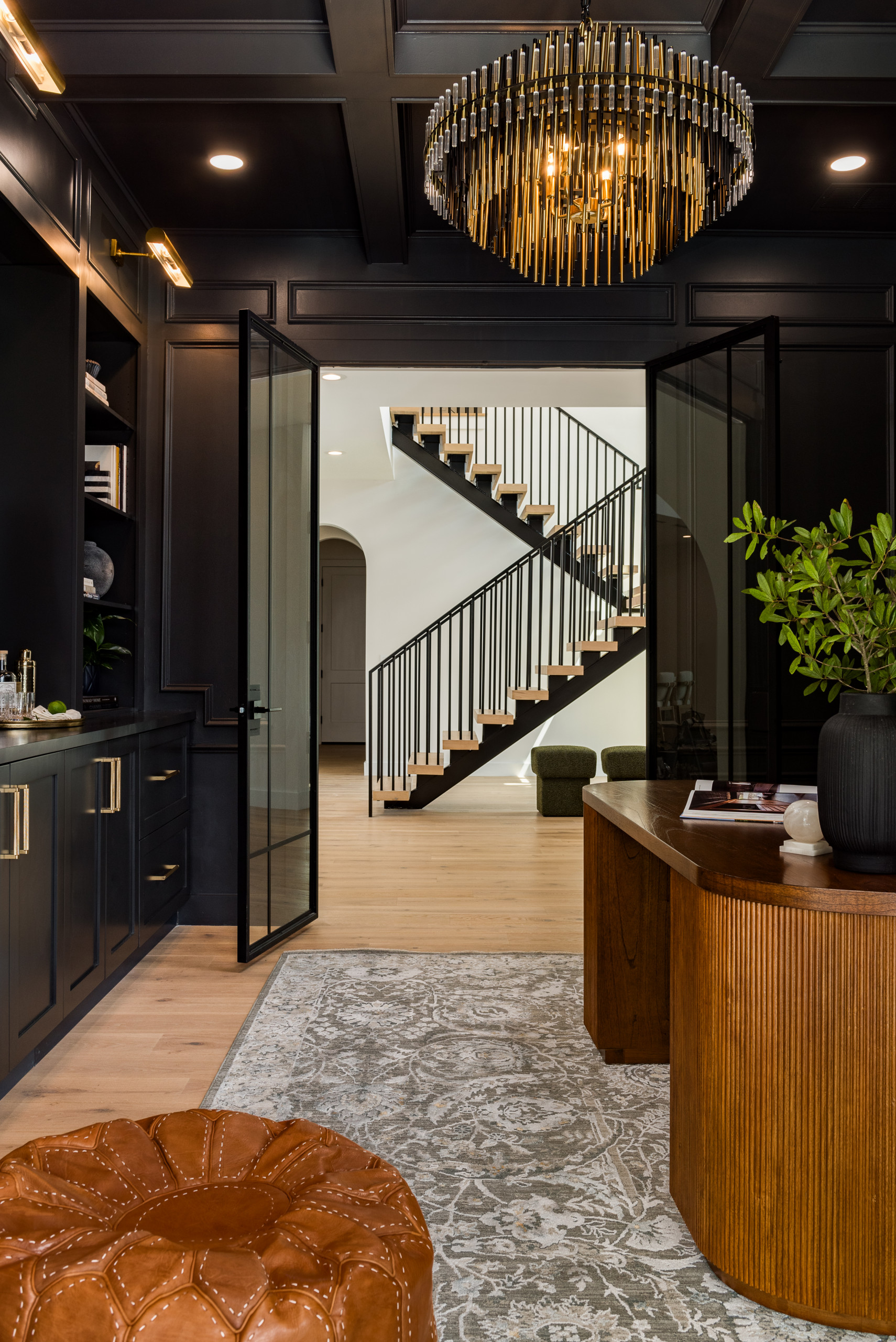 Shoreview Modern Transitional Home Tour featuring moody study