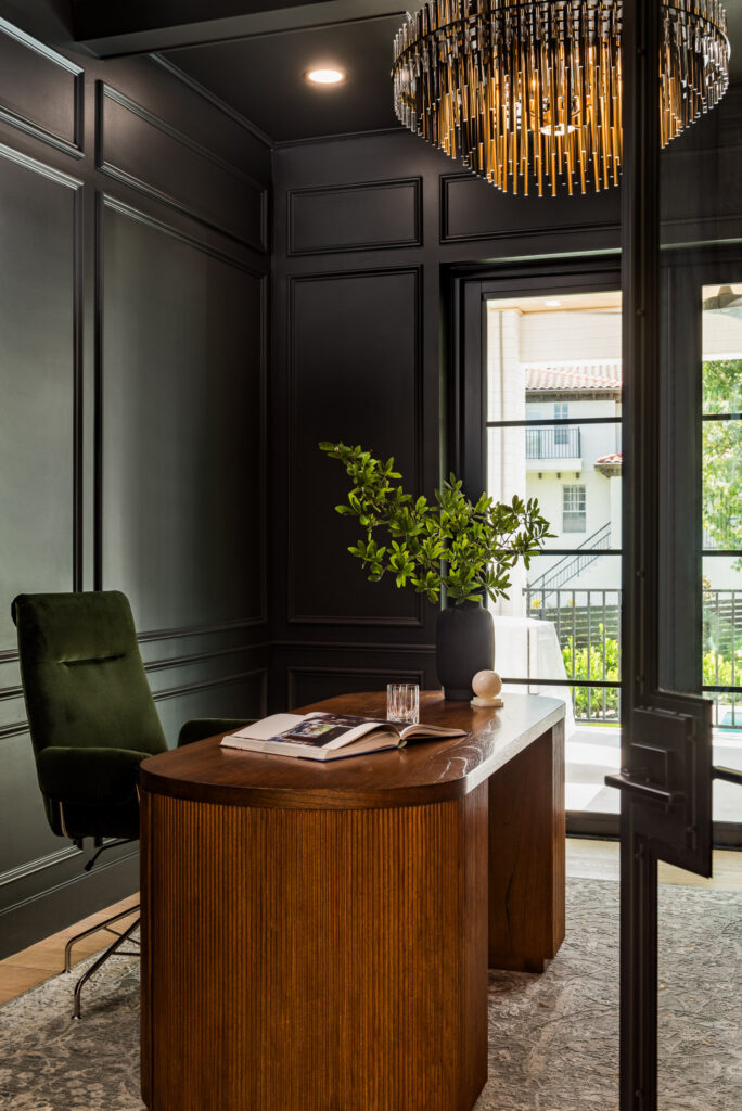 Shoreview Modern Transitional Home Tour featuring moody study