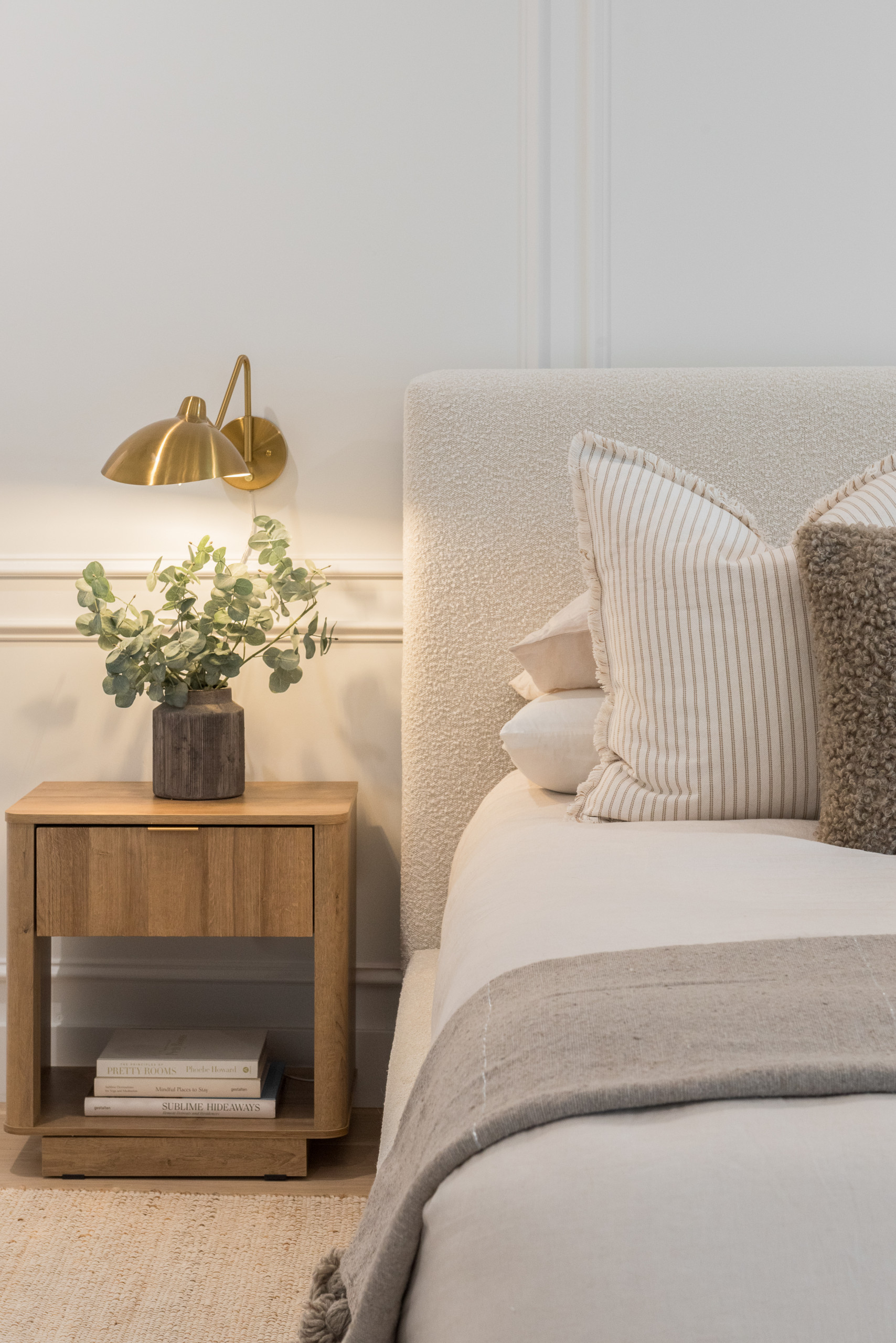 Shoreview Modern Transitional Home Tour featuring airy bedroom