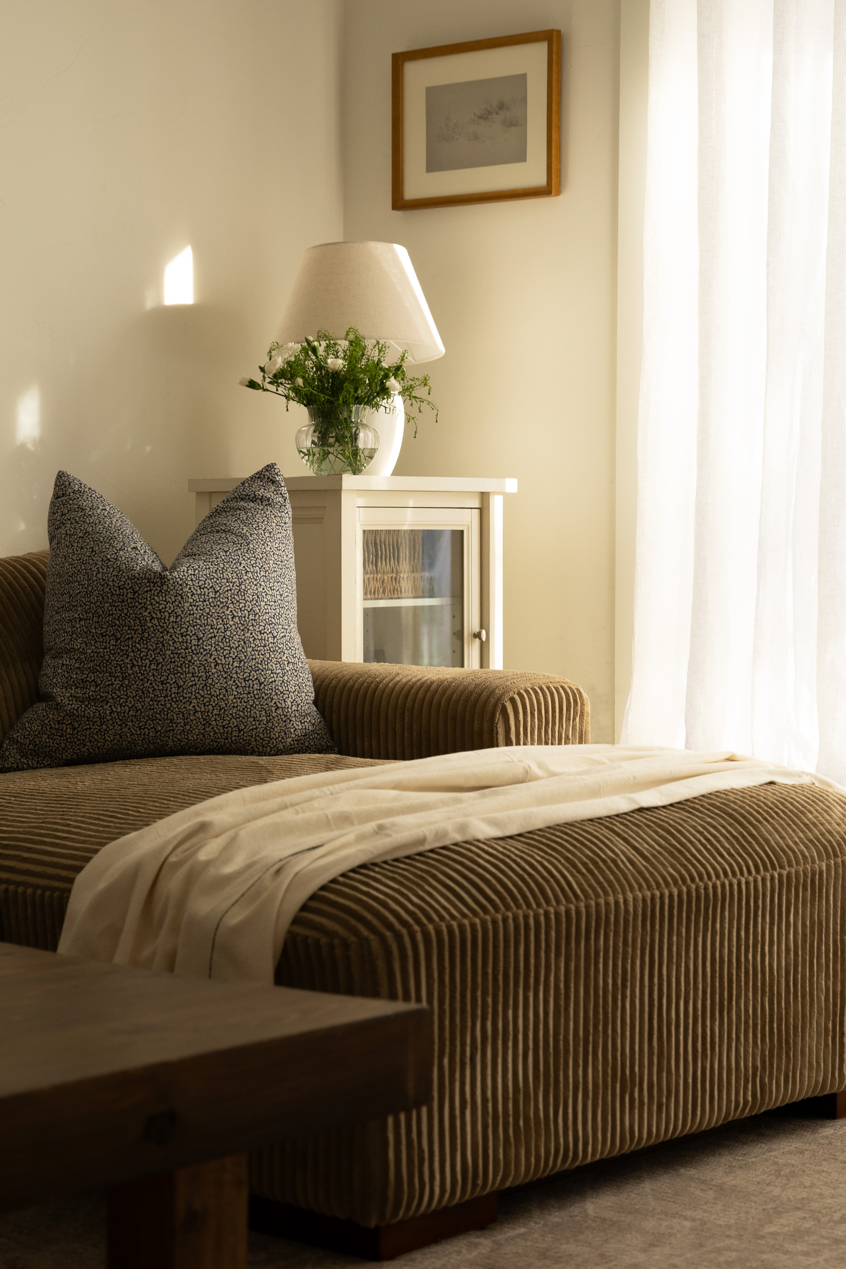 modern organic interiors showcased in home tour featuring a living room snapshot