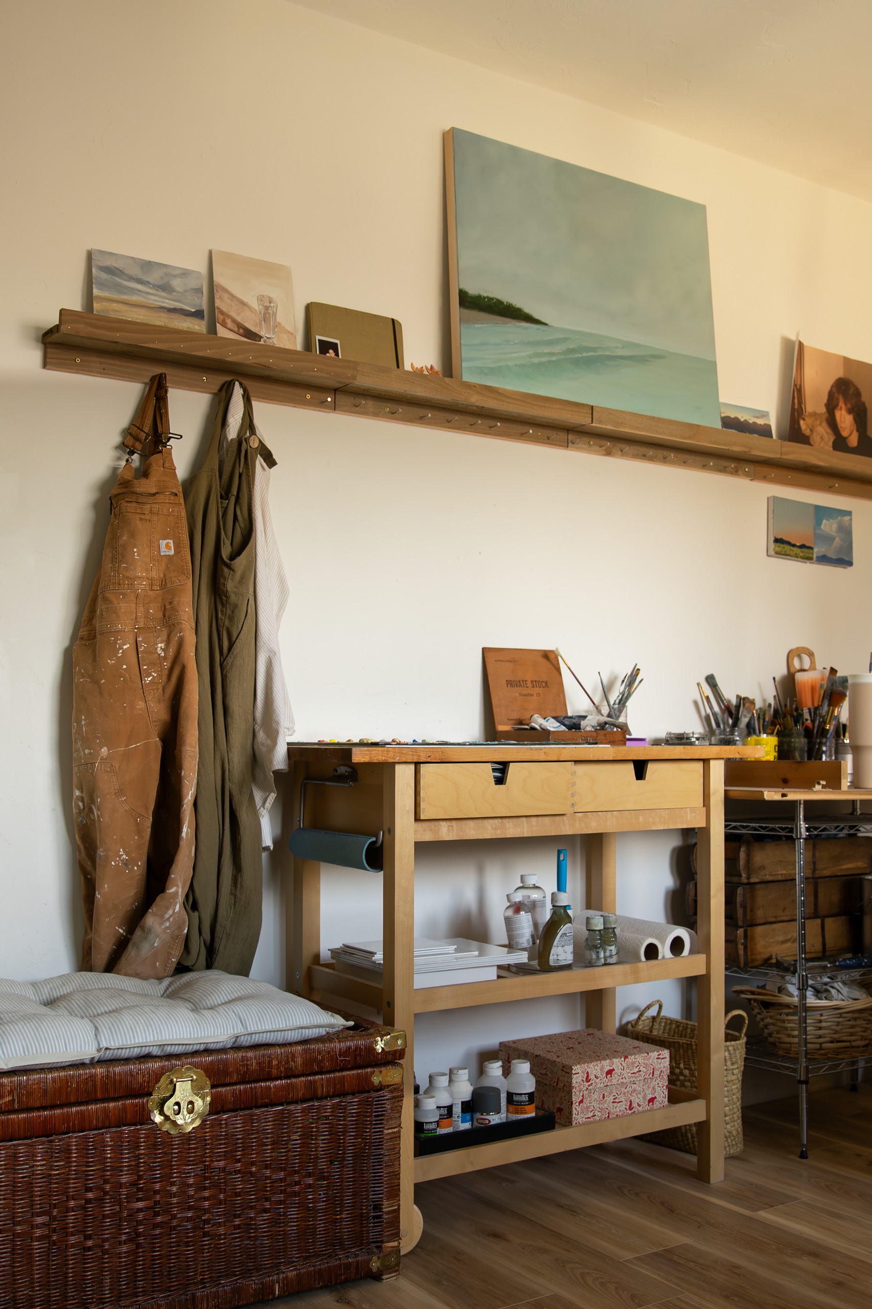 modern organic interiors showcased in home tour featuring a home atelier snapshot