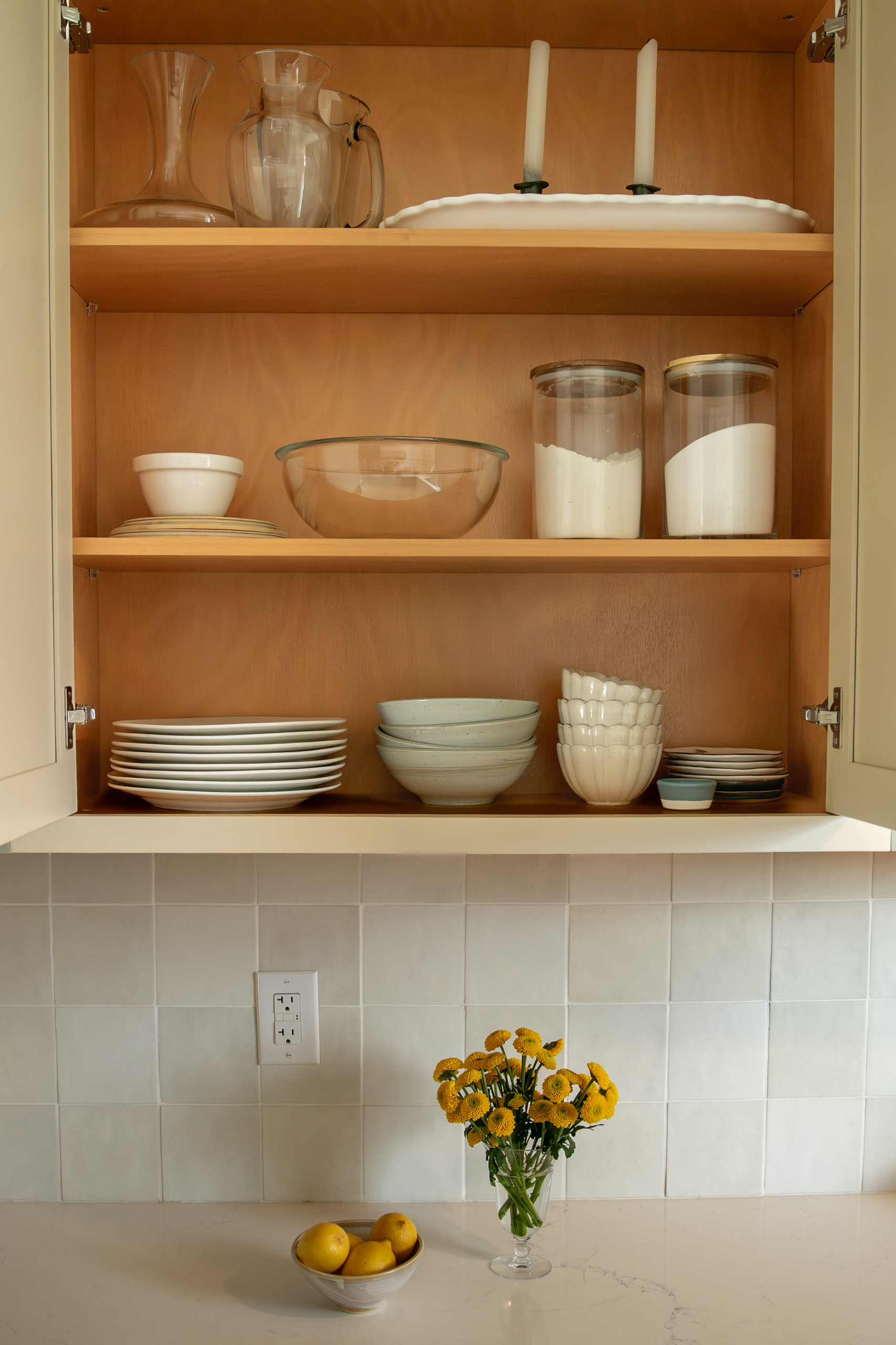 modern organic interiors showcased in home tour featuring a kitchen snapshot