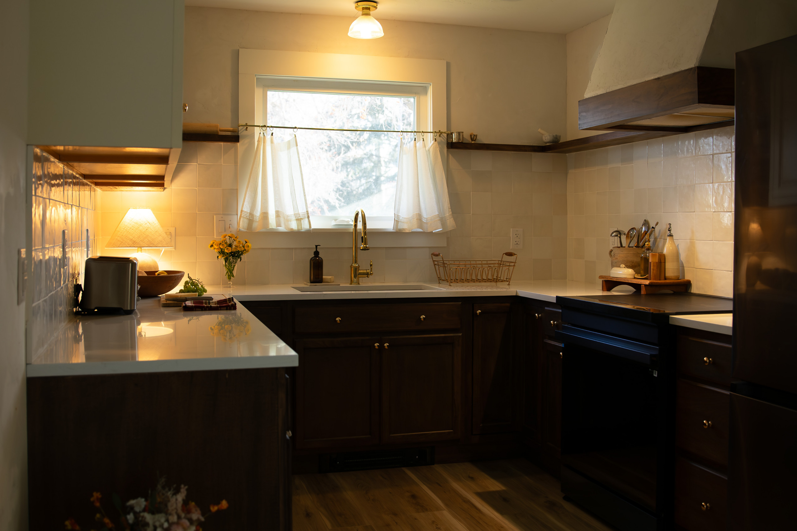 modern organic interiors showcased in home tour featuring a kitchen snapshot