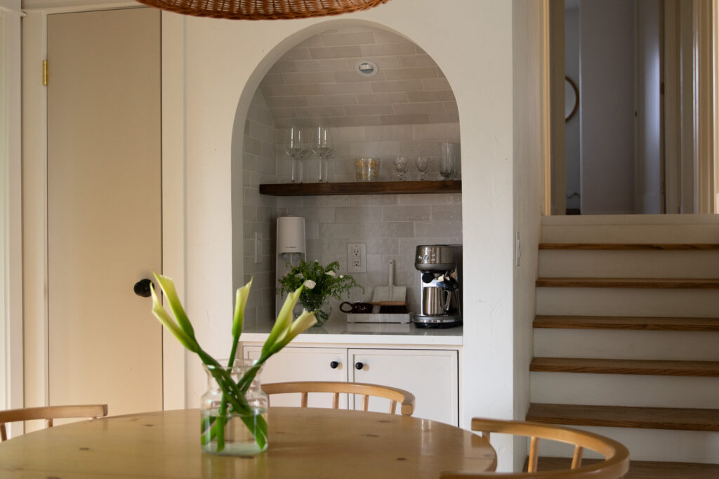 modern organic interiors showcased in home tour featuring a kitchen snapshot