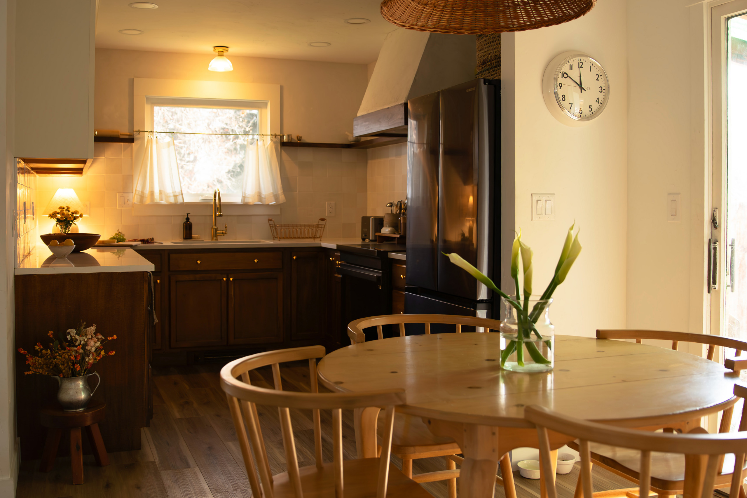 modern organic interiors showcased in home tour featuring a kitchen snapshot