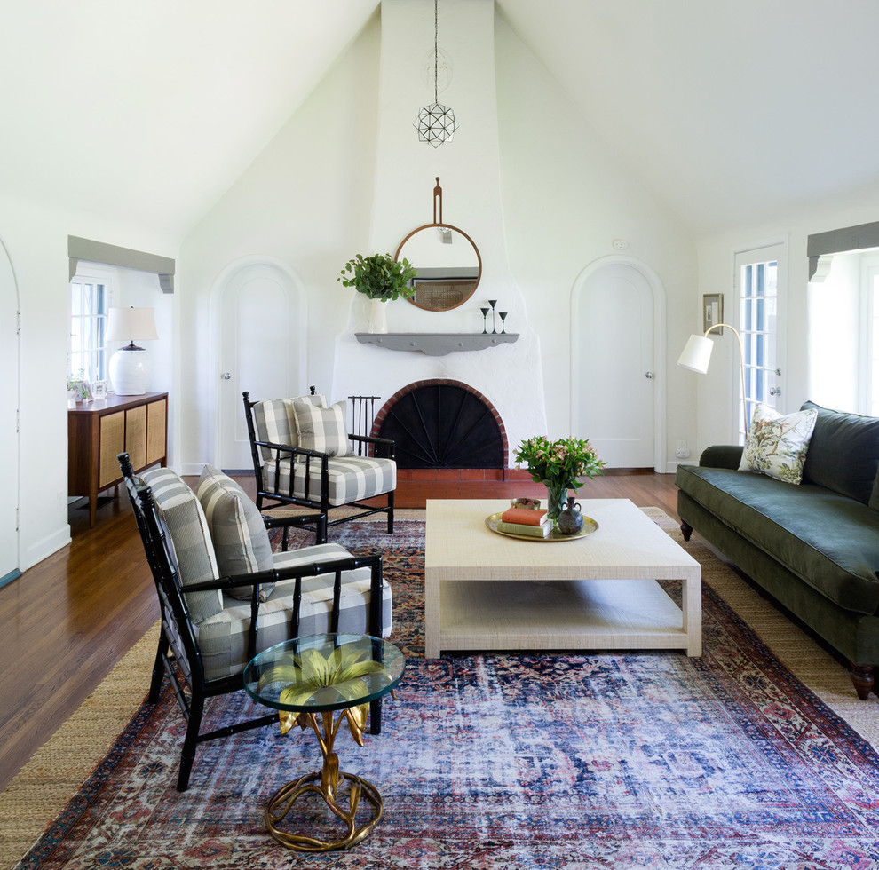 Home tour featuring a california with modern cottage interiors showcasing a living room.