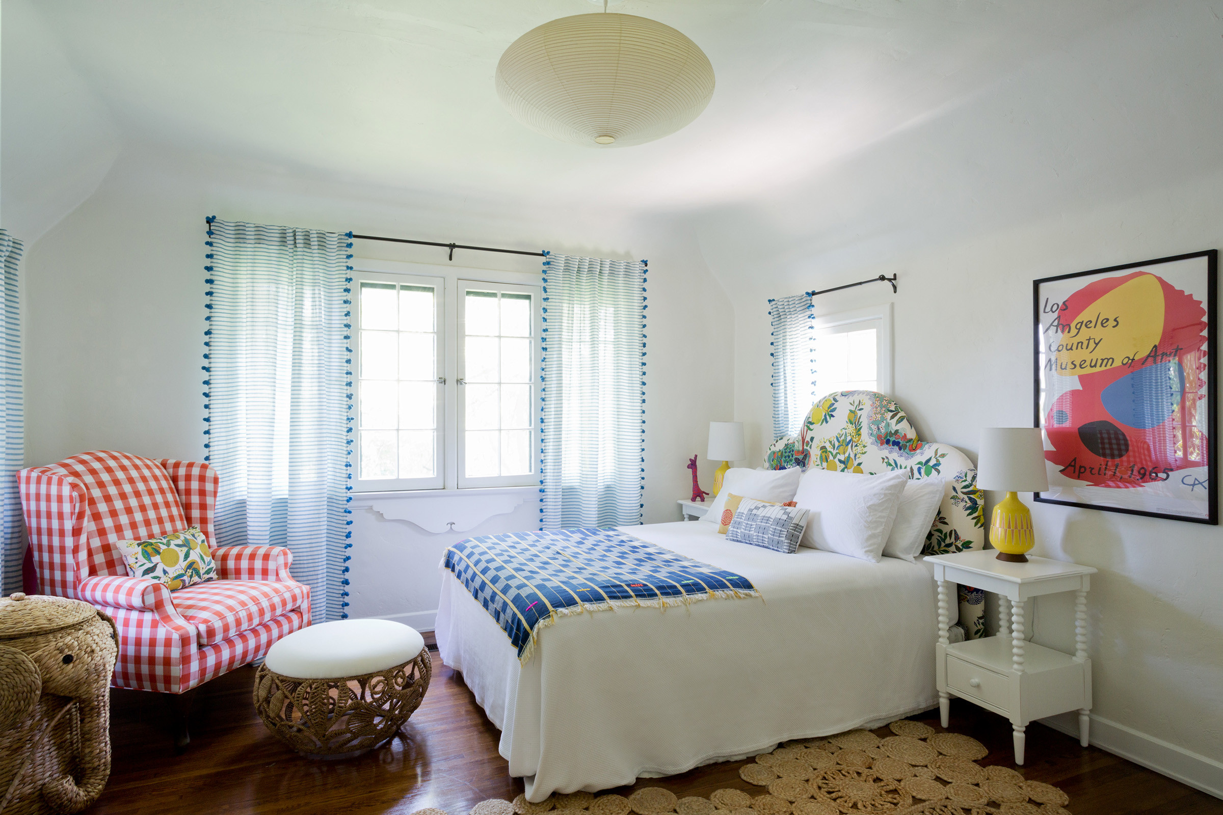 Home tour featuring a california with modern cottage interiors showcasing a child's bedroom.