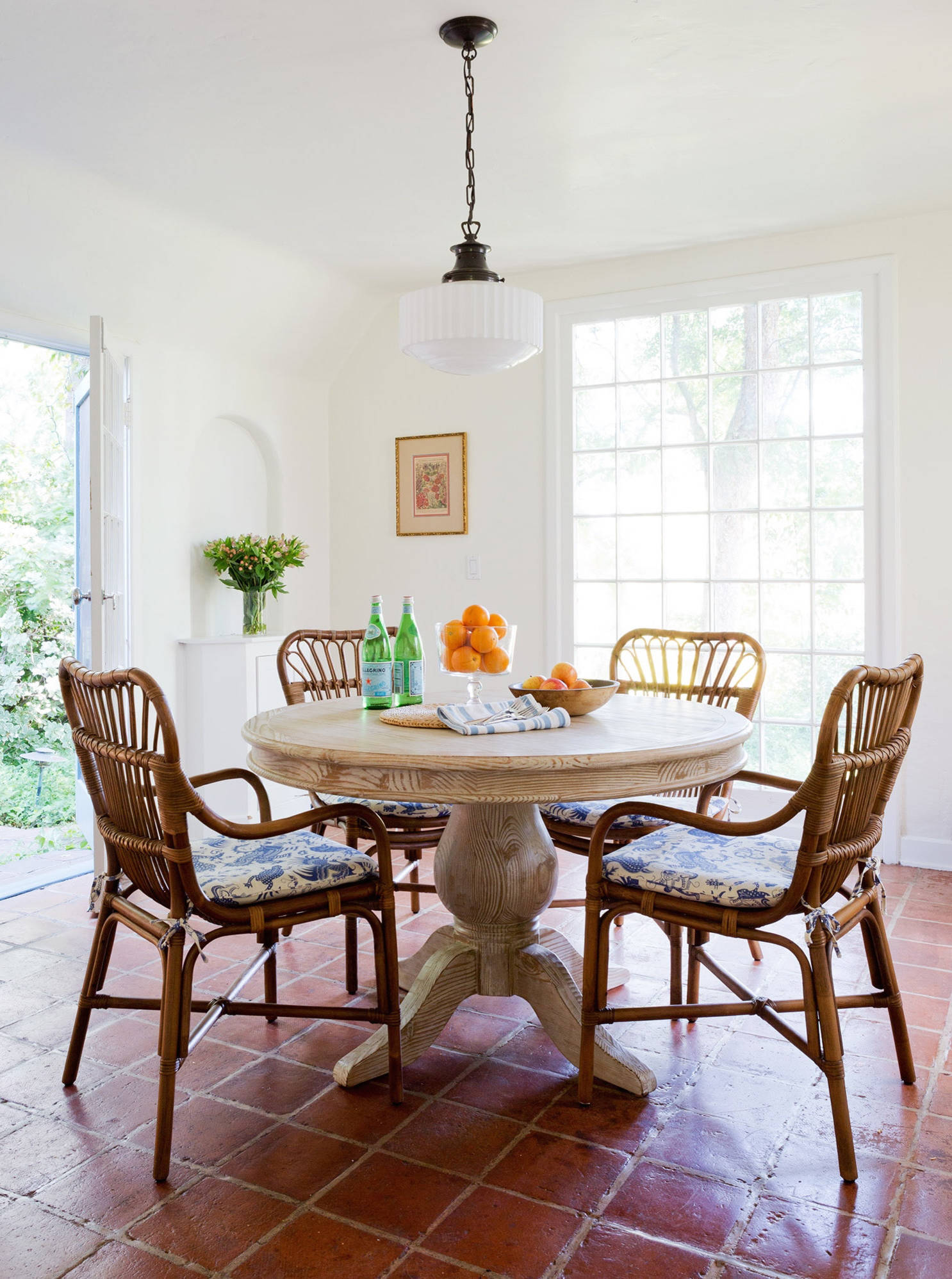 Home tour featuring a california with modern cottage interiors showcasing a kitchen.