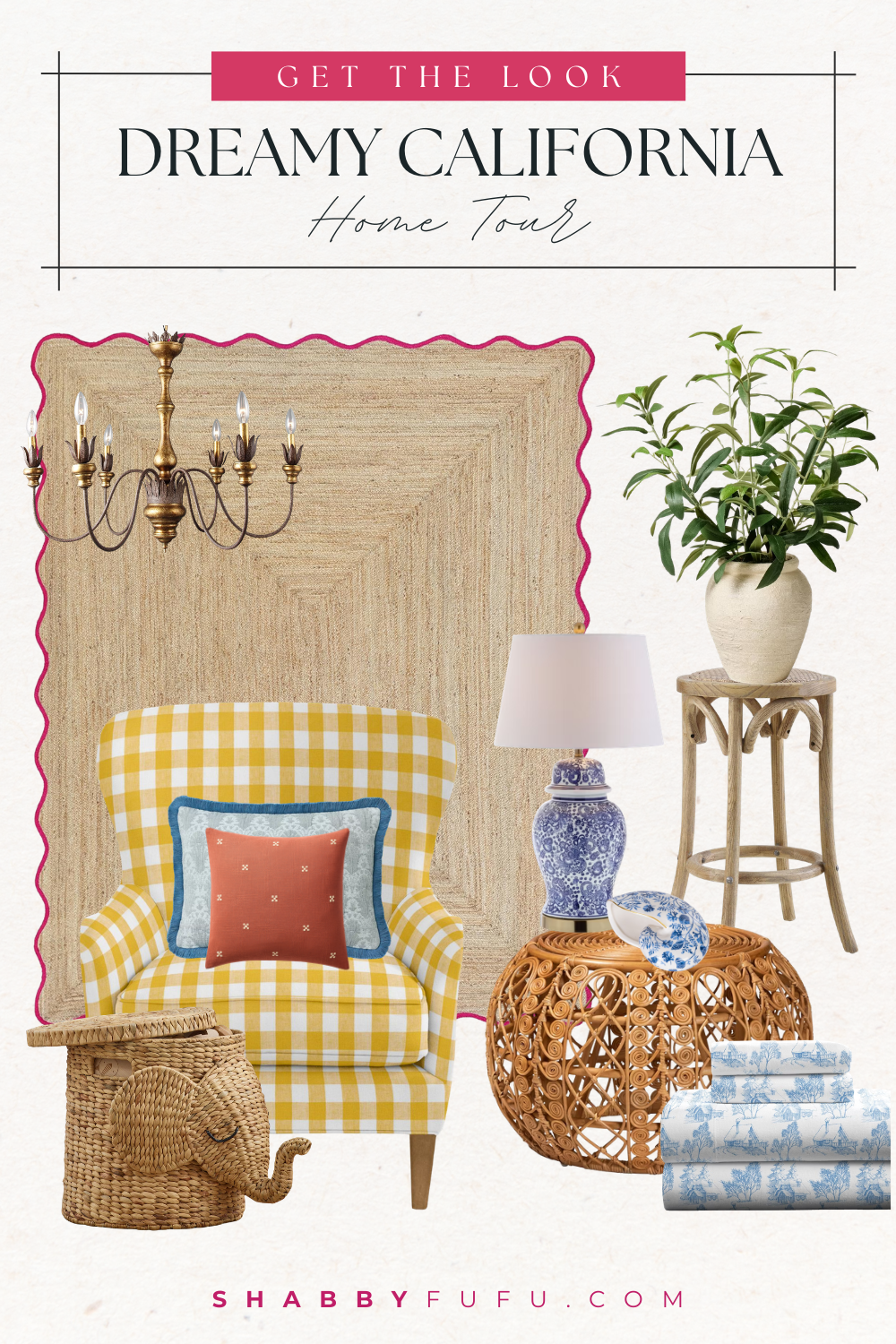 Collage for LTK iwth products inspired by home tour with modern cottage interiors