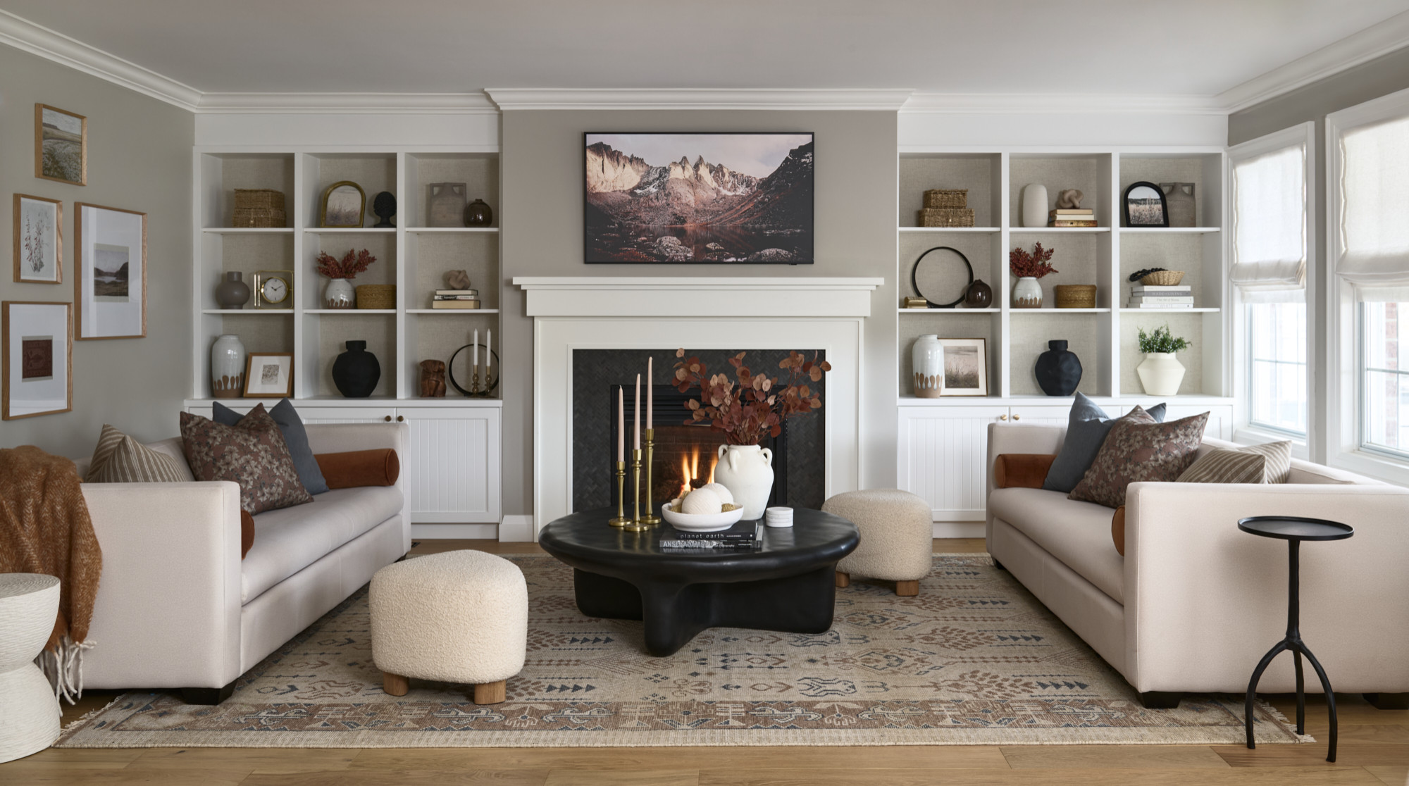 Living room from the home tour “Project Roanoke: A Warm and Welcoming Modern Transitional Home Tour in Toronto”