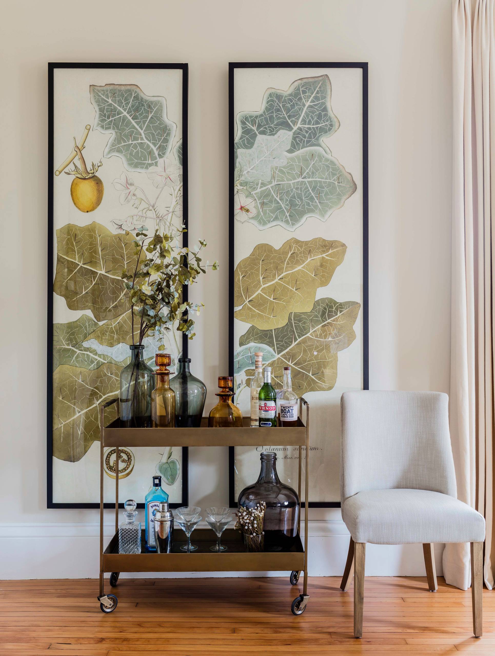 Dining room with transitional historical renovation in New England featured of Styled and Comfortable Family Home Tour