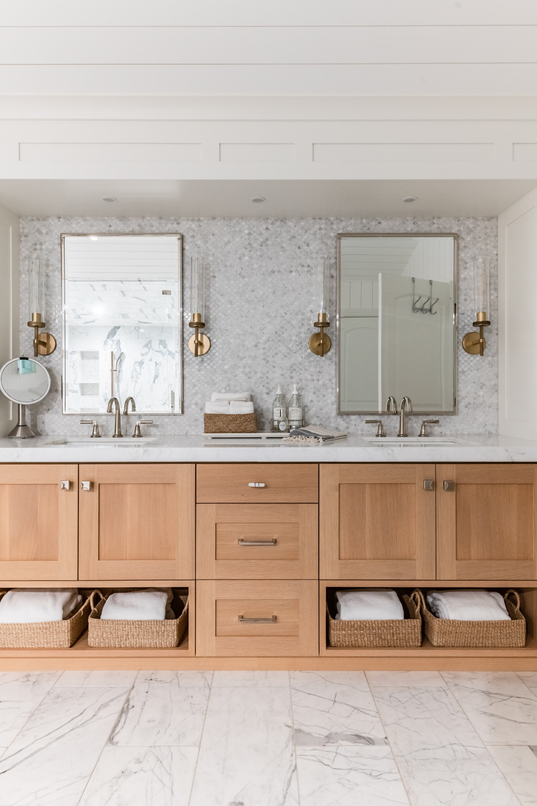 Home tour featuring draper refresh house bathroom in transitional home design