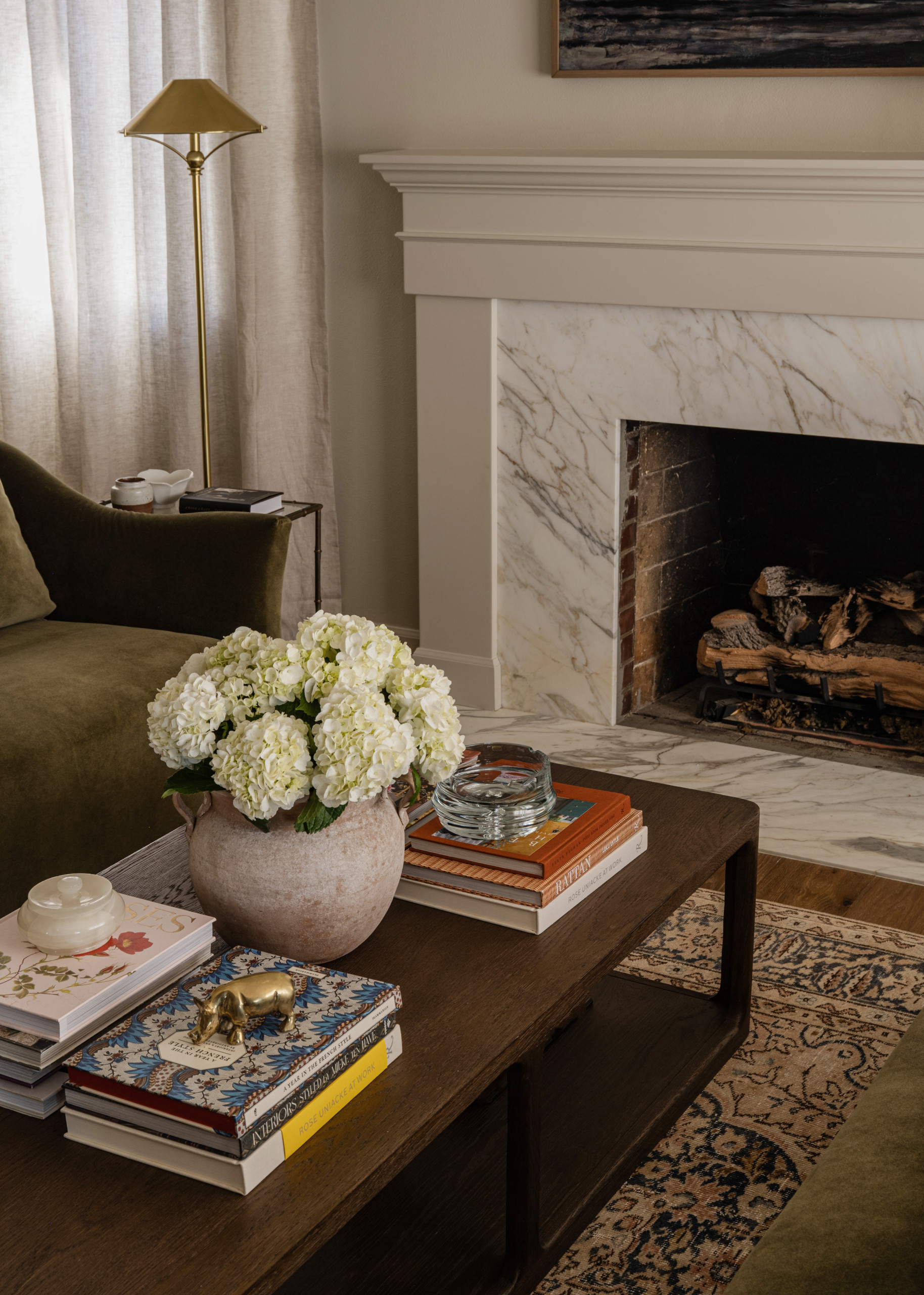 Sophisticated modern traditional home tour featuring the timeless Vista project designed by Jessica Nelson Design featuring a living room.