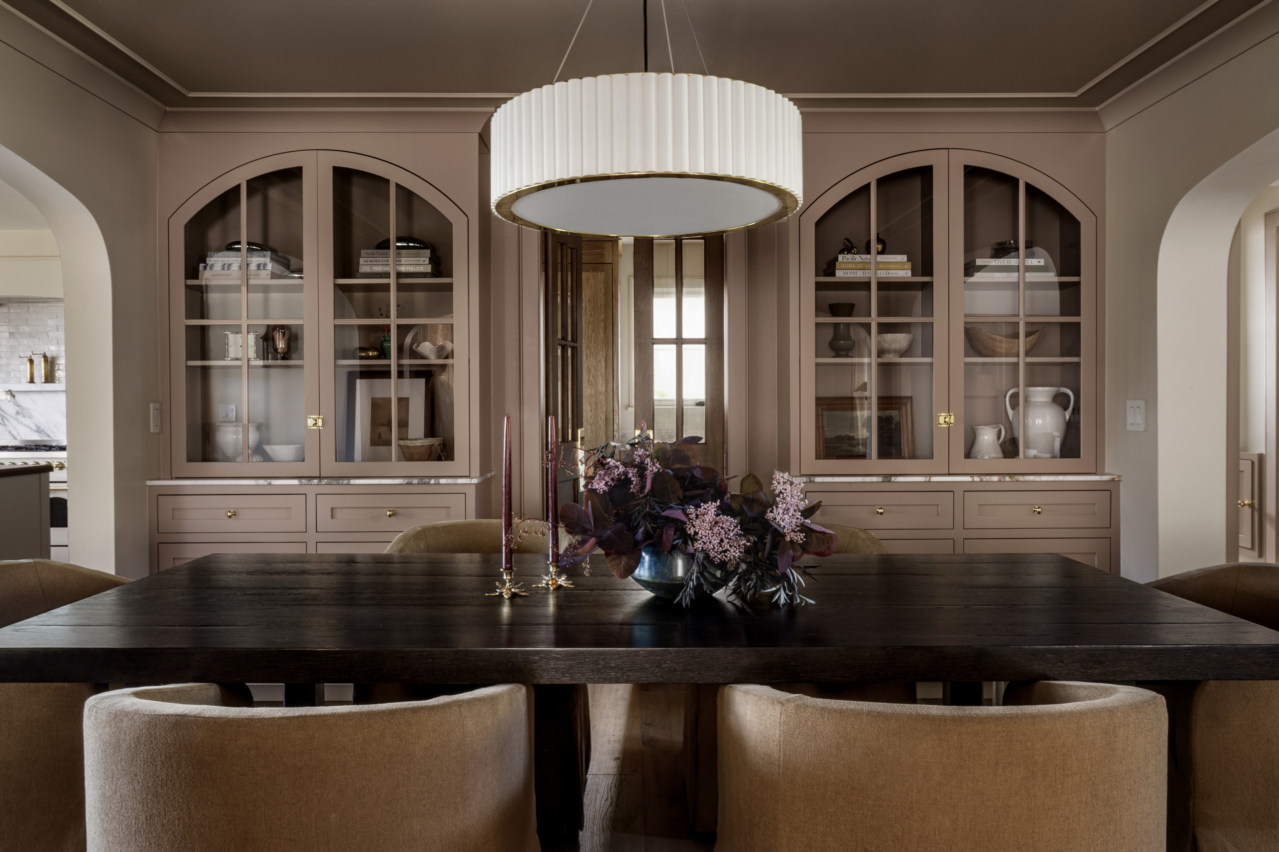 Sophisticated modern traditional home tour featuring the timeless Vista project designed by Jessica Nelson Design featuring a dining room