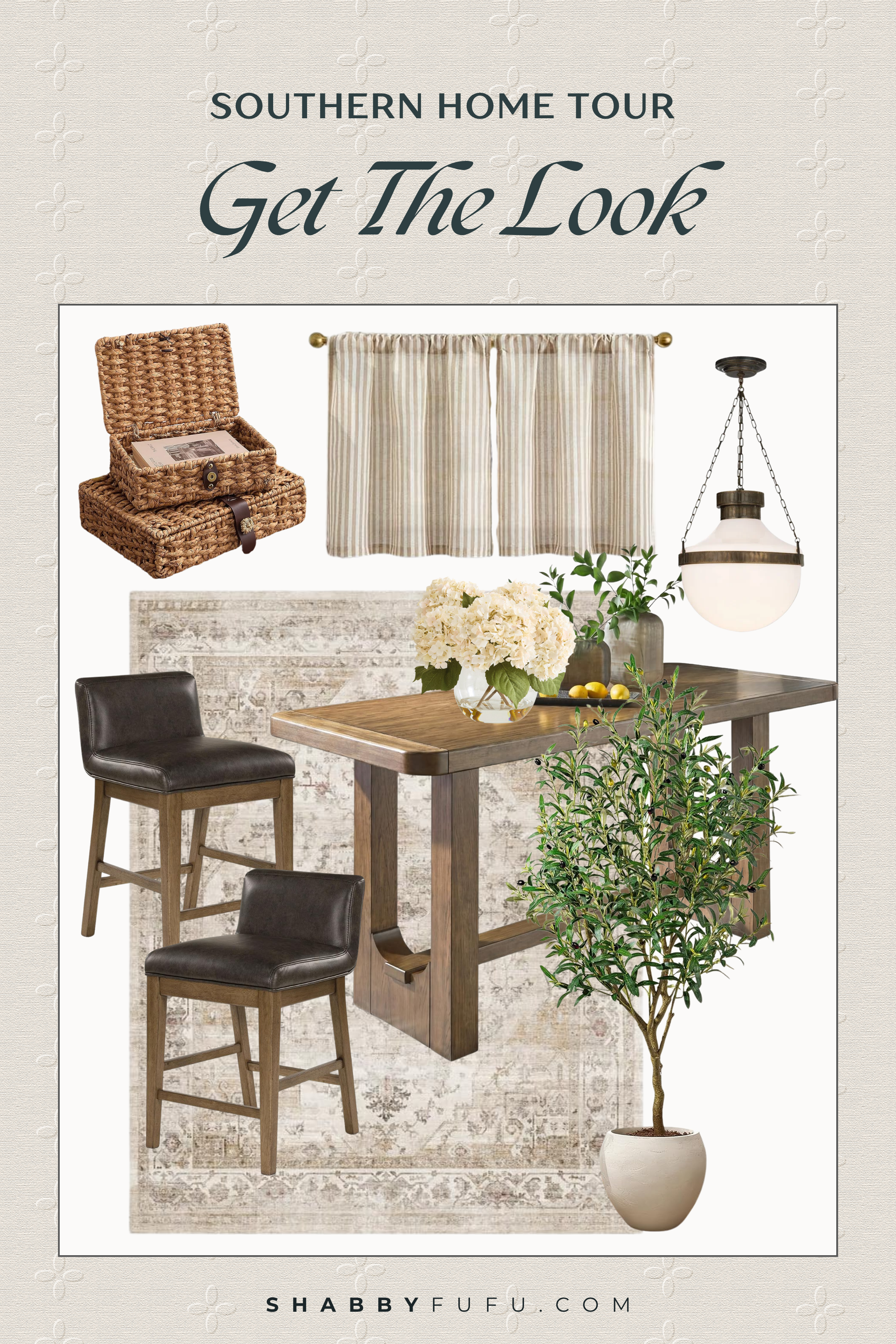 Home decor accents inspired by Davidson Village Charmer features in a southern Home Tour