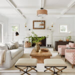 Coastal living room part of the Sag Harbor Full Home Renovation Home Tour