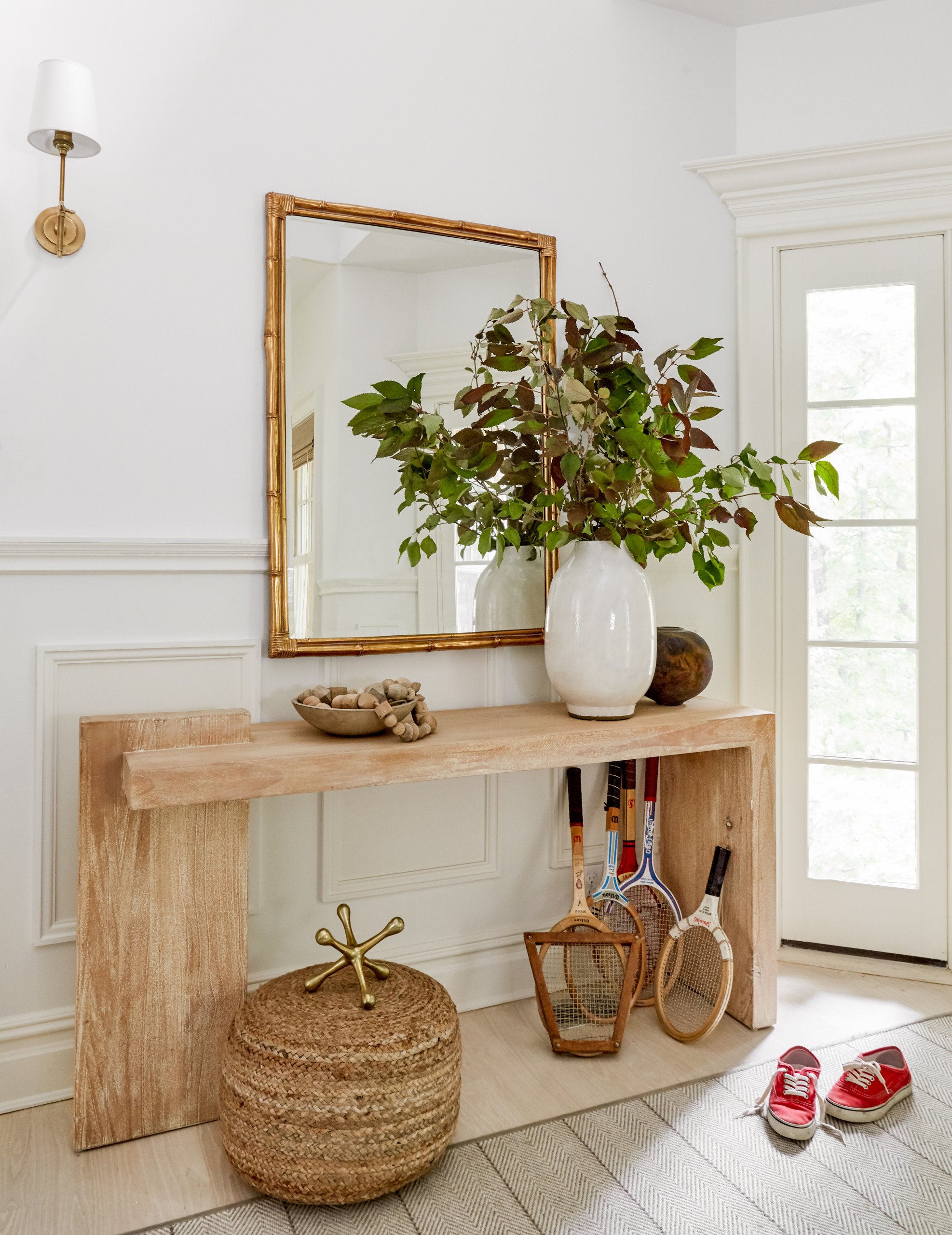Coastal entry part of the Sag Harbor Full Home Renovation Home Tour