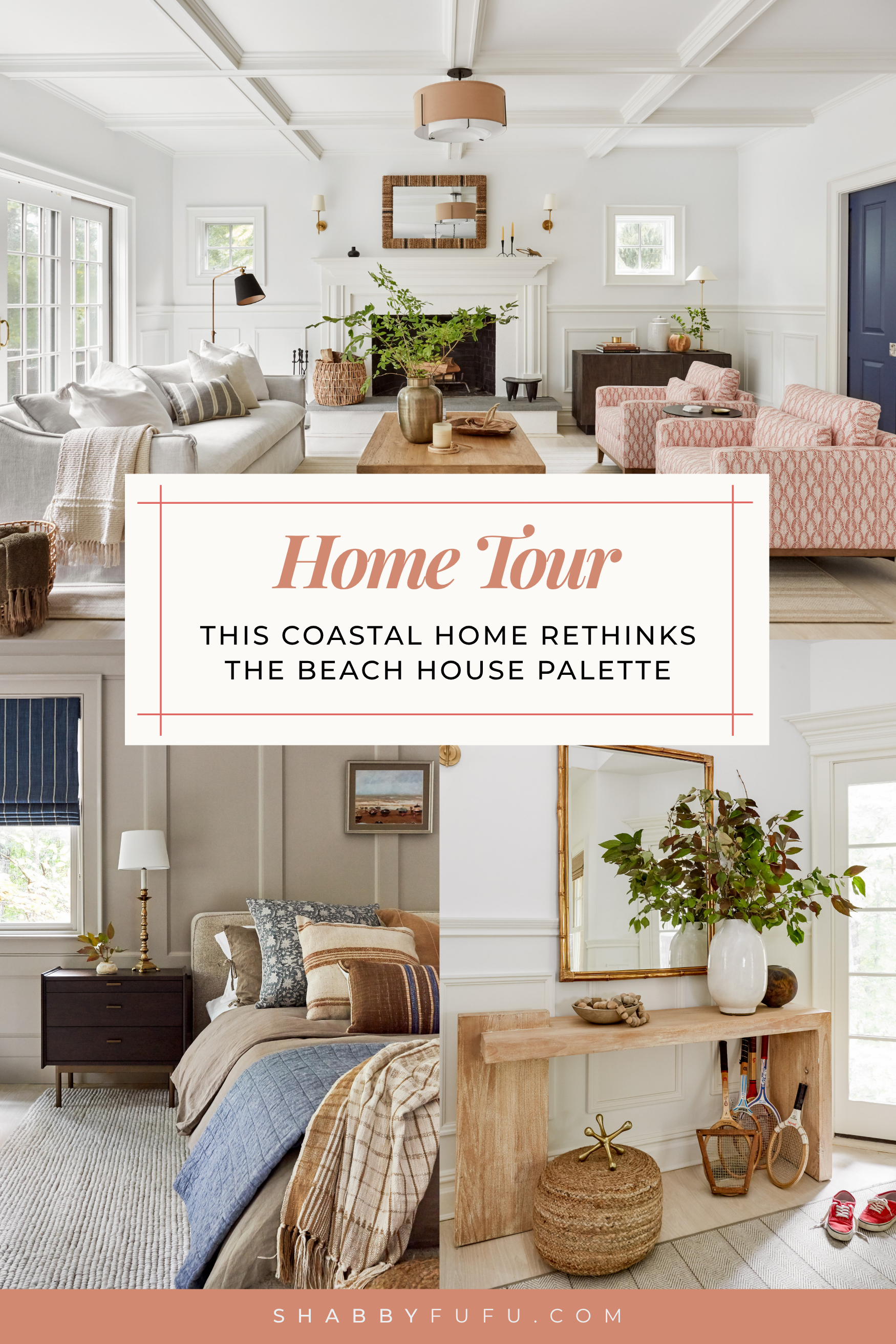 Pinterest collage featuring the Sag Harbor Full Home Renovation Home Tour